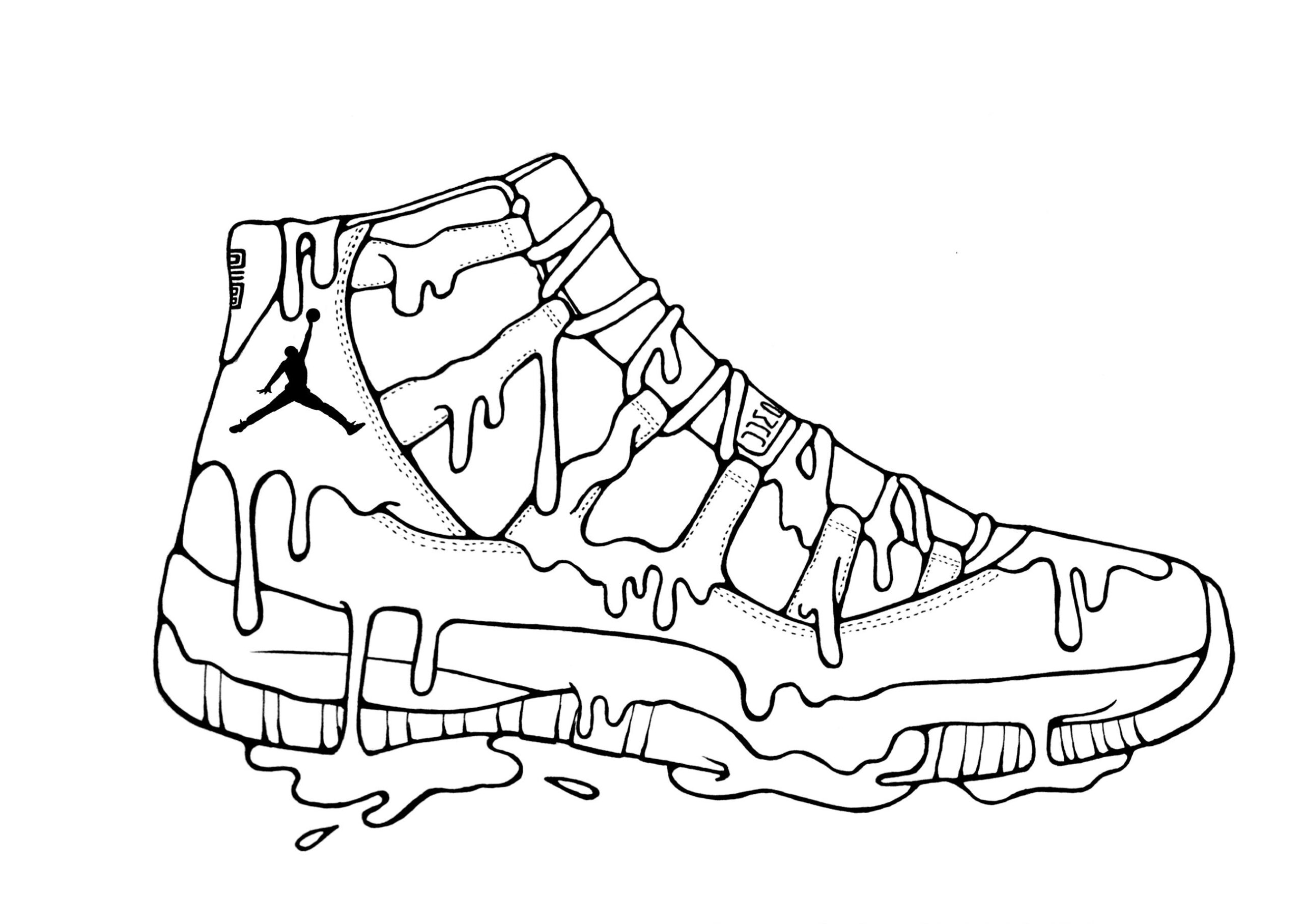 Jordan 11 Coloring Page