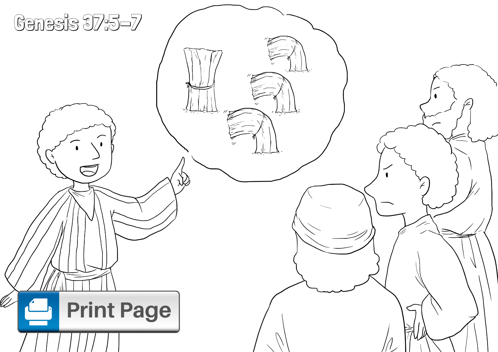 Joseph Bible Story Coloring Pages