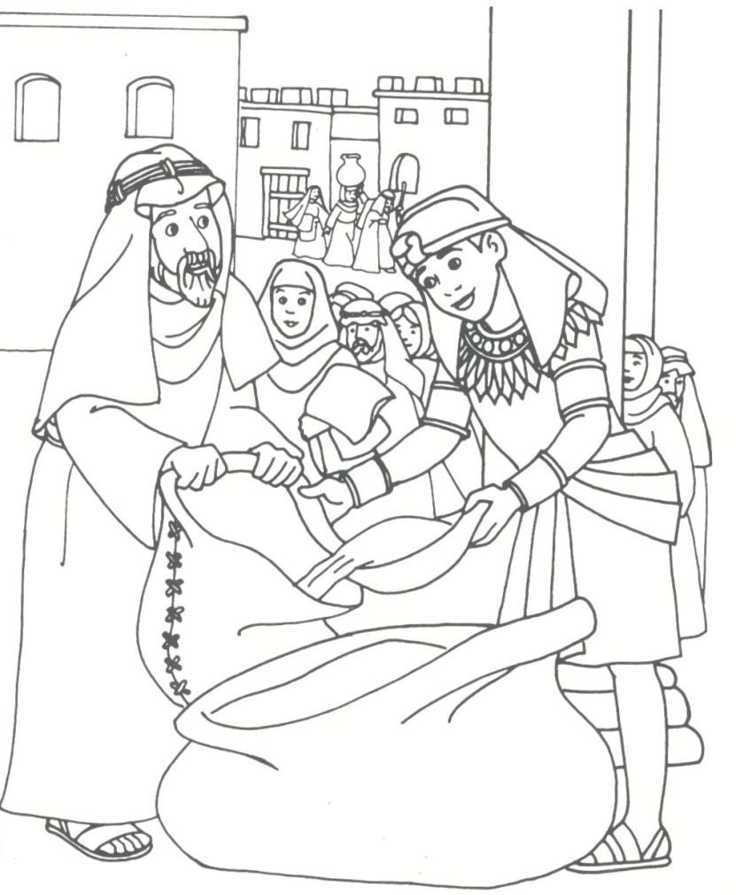 Joseph And Pharaoh Coloring Page Coloring Home