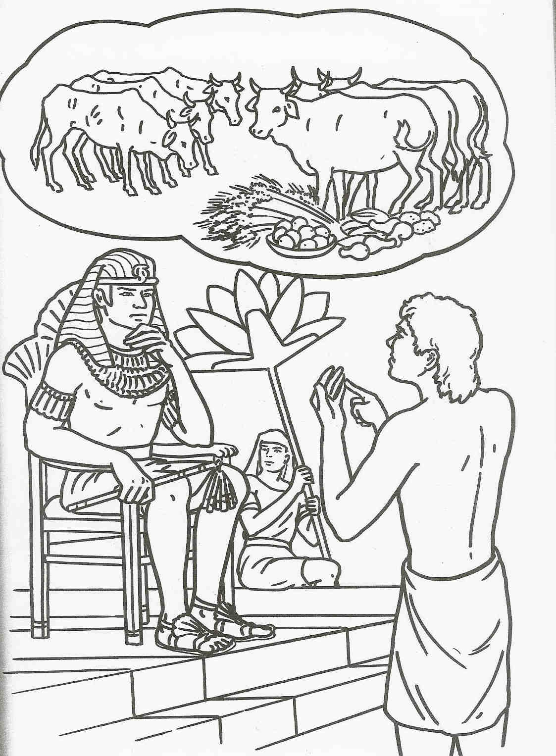 Joseph And Pharaoh Coloring Page Coloring Home