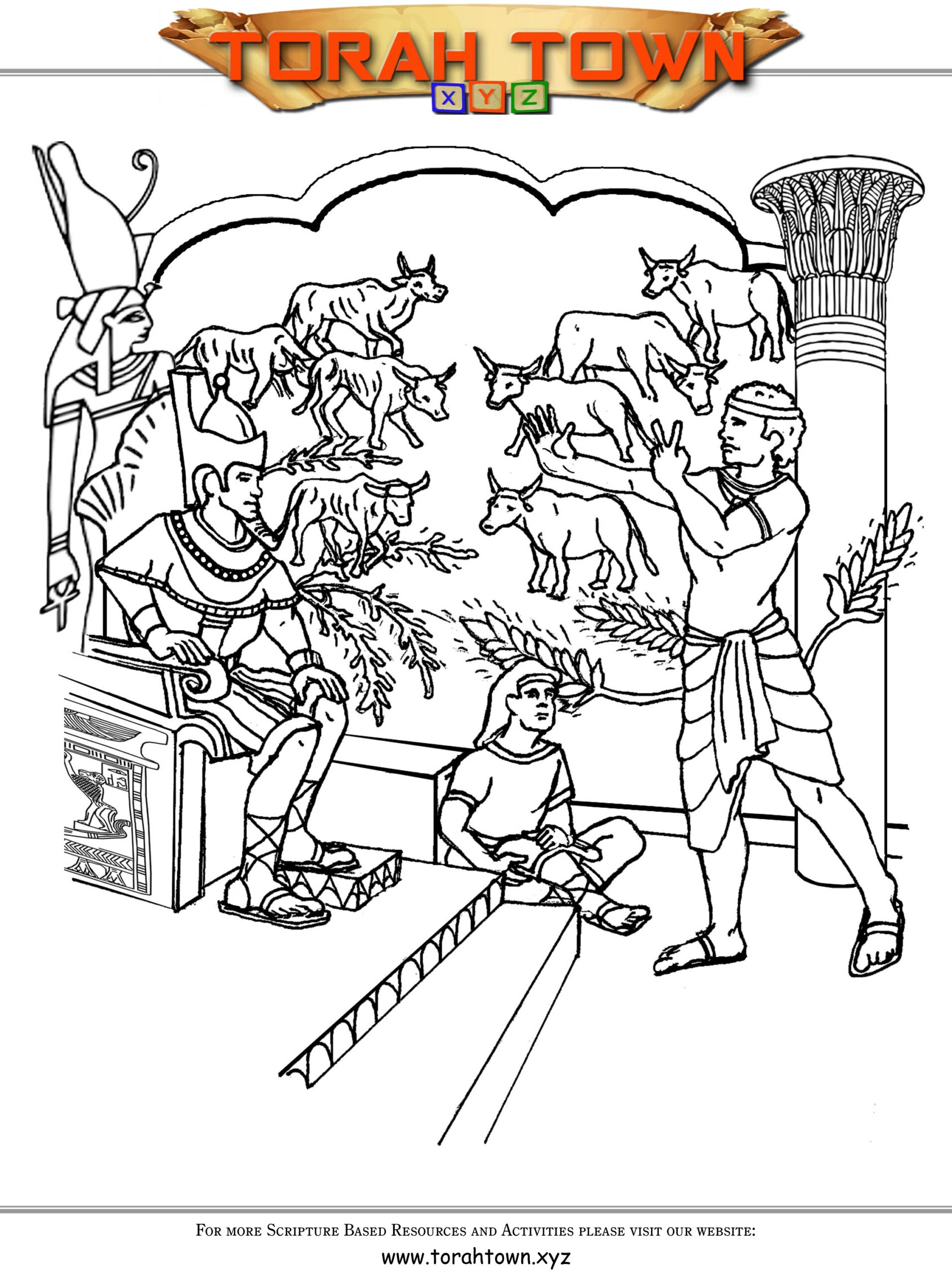 Joseph And Pharaoh S Dream Coloring Pages Coloring Edu Pl