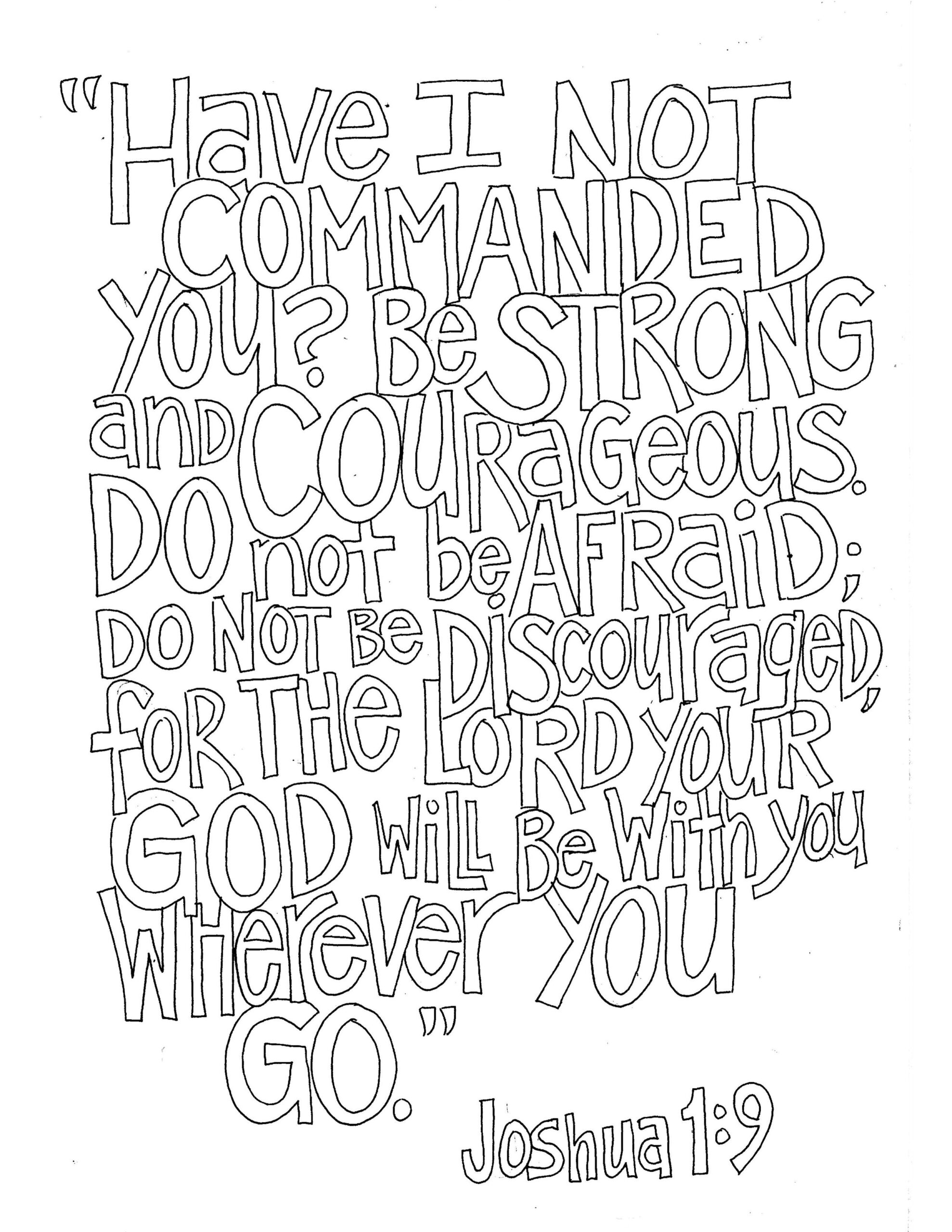 Joshua 1 9 Coloring Page