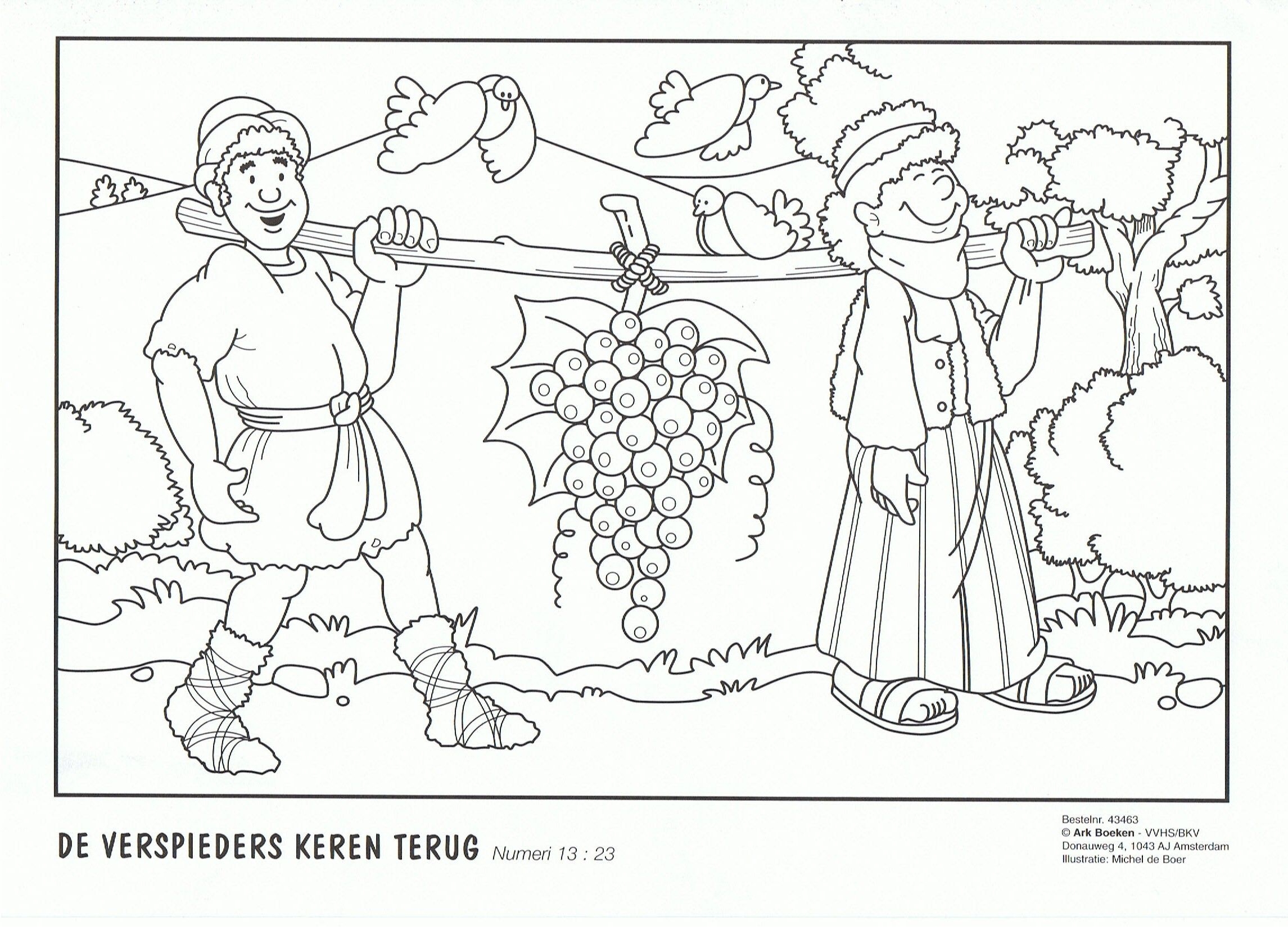 Joshua And Caleb Bible Coloring Pages