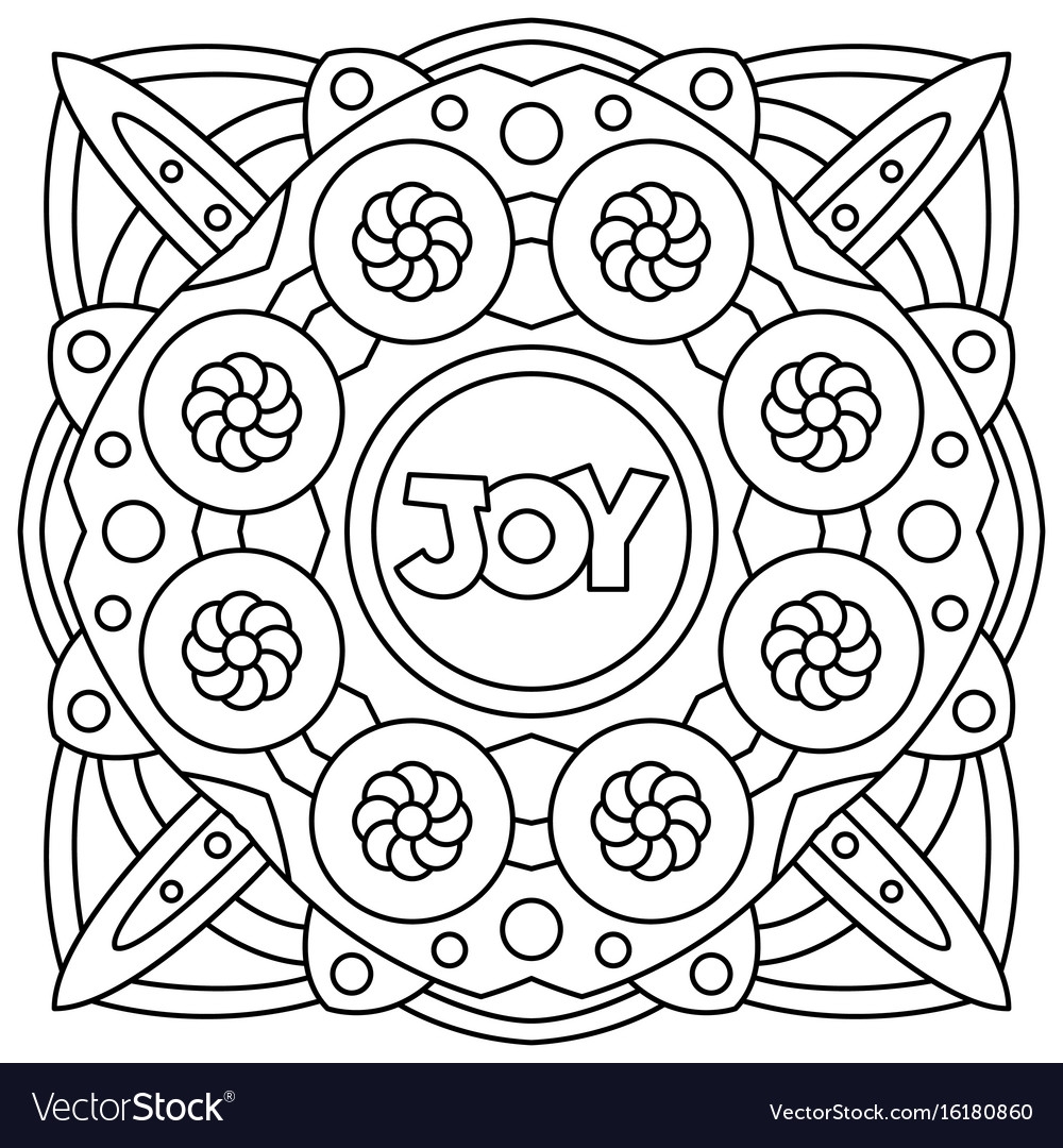 Joy Coloring Page