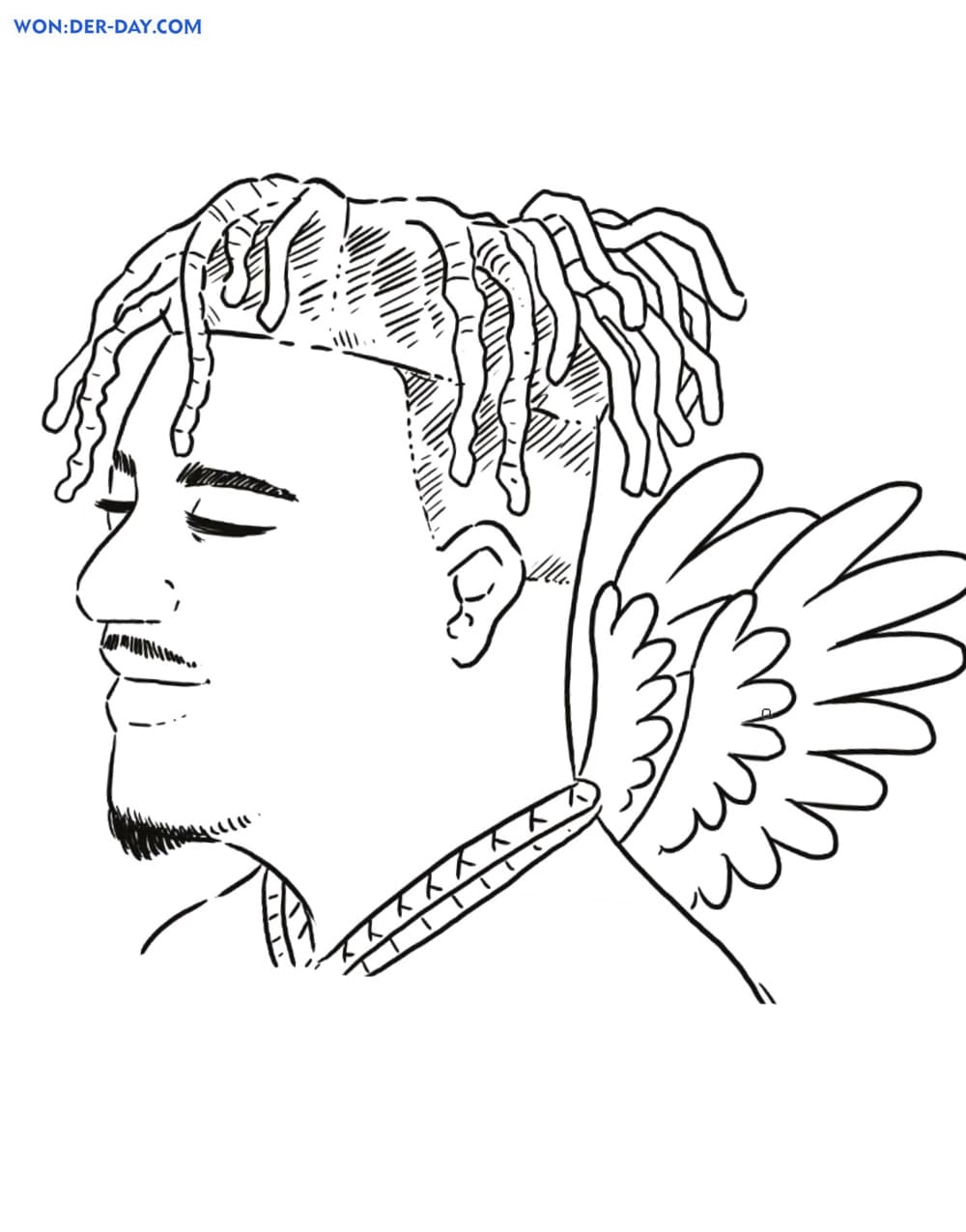 Juice Wrld Coloring Juicewrld Wonder Sketch Coloring Page