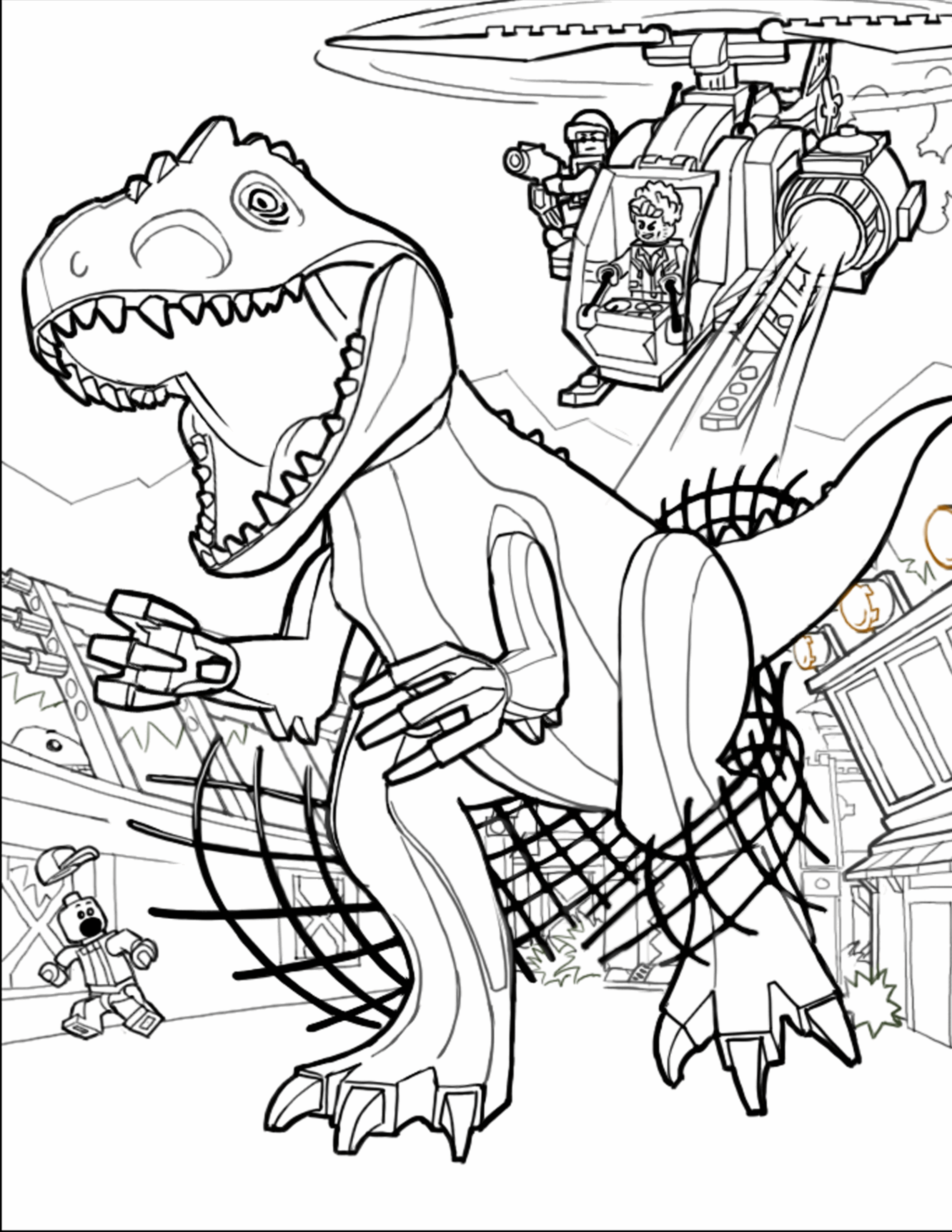 Jurassic World Dinosaur Coloring Pages