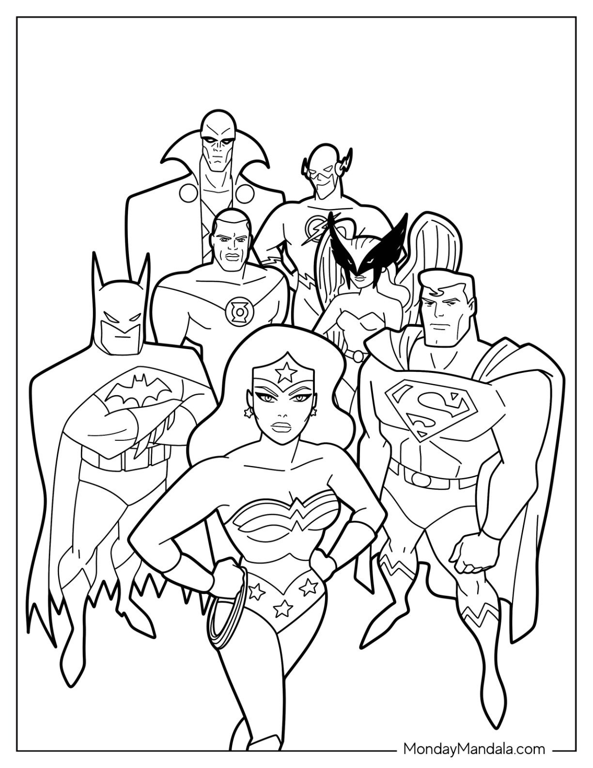 Justice League Unlimited Coloring Page