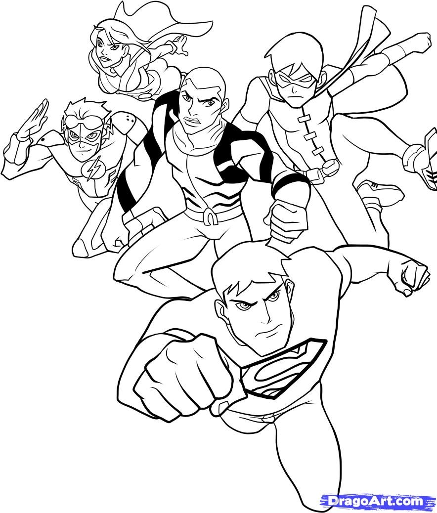Justice League Unlimited Coloring Pages At GetColorings Free Printable Colorings Pages To
