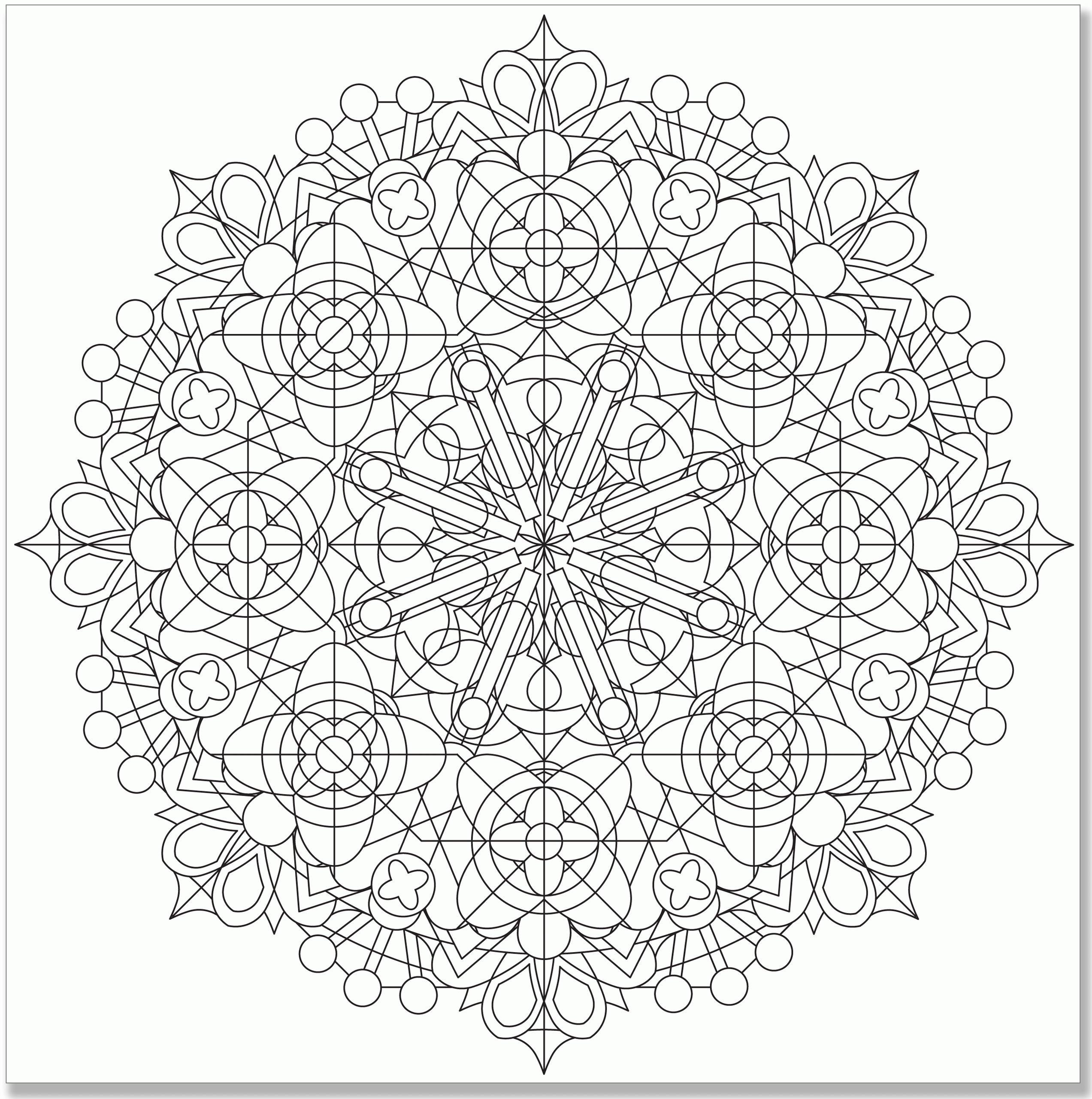 Kaleidoscope Coloring Page Coloring Home