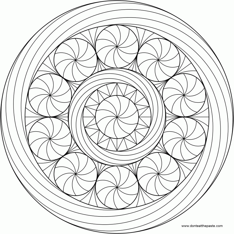 Kaleidoscope Coloring Pages