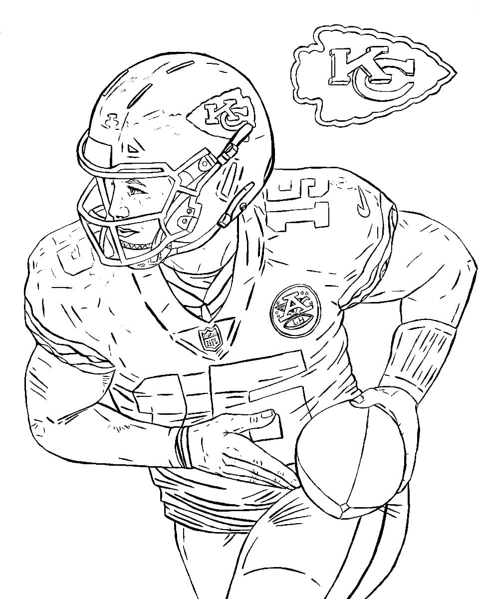 Kansas City Chiefs Player Coloring Page Download Print Or Color Online For Free