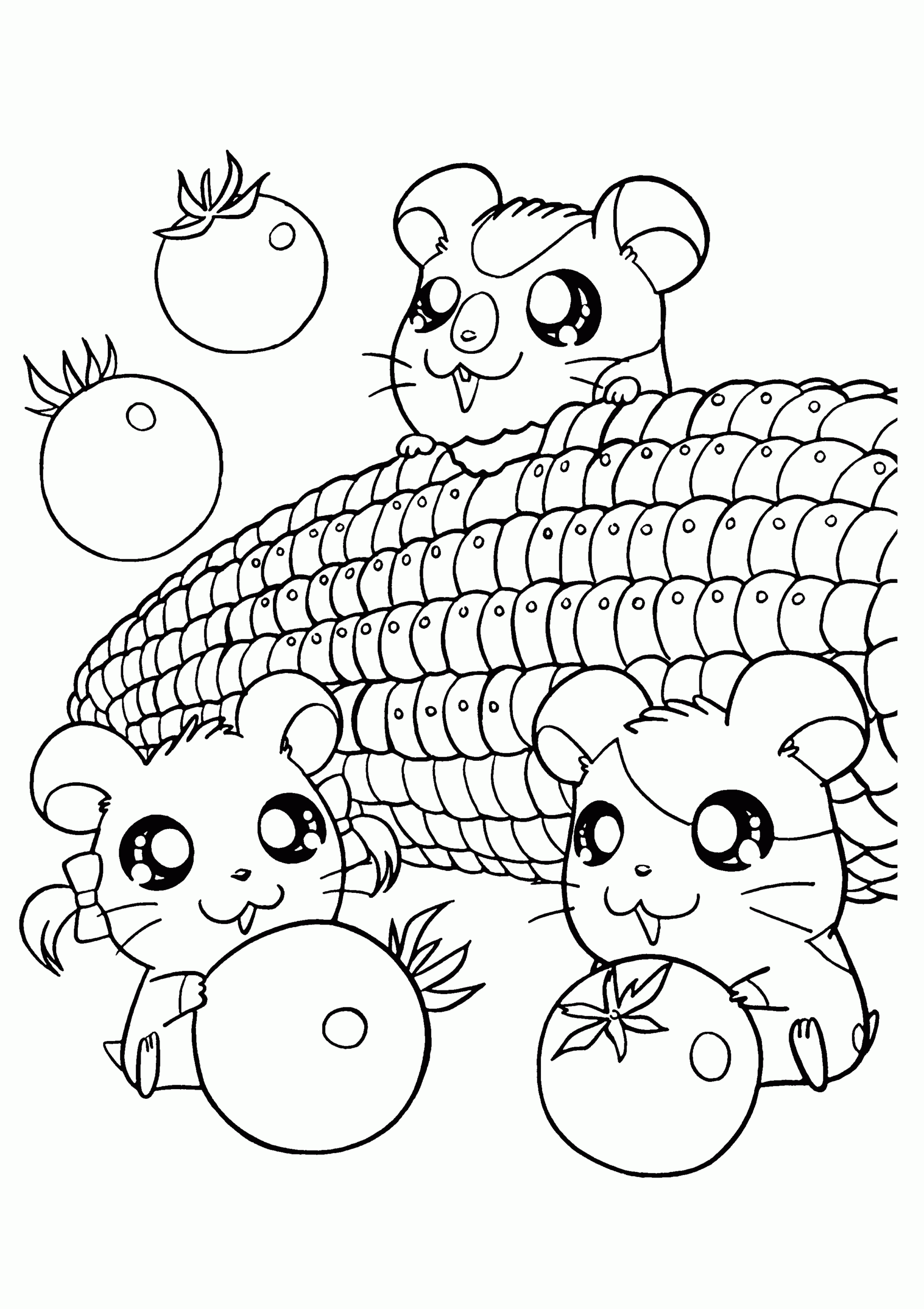 Kawaii Animals Coloring Pages