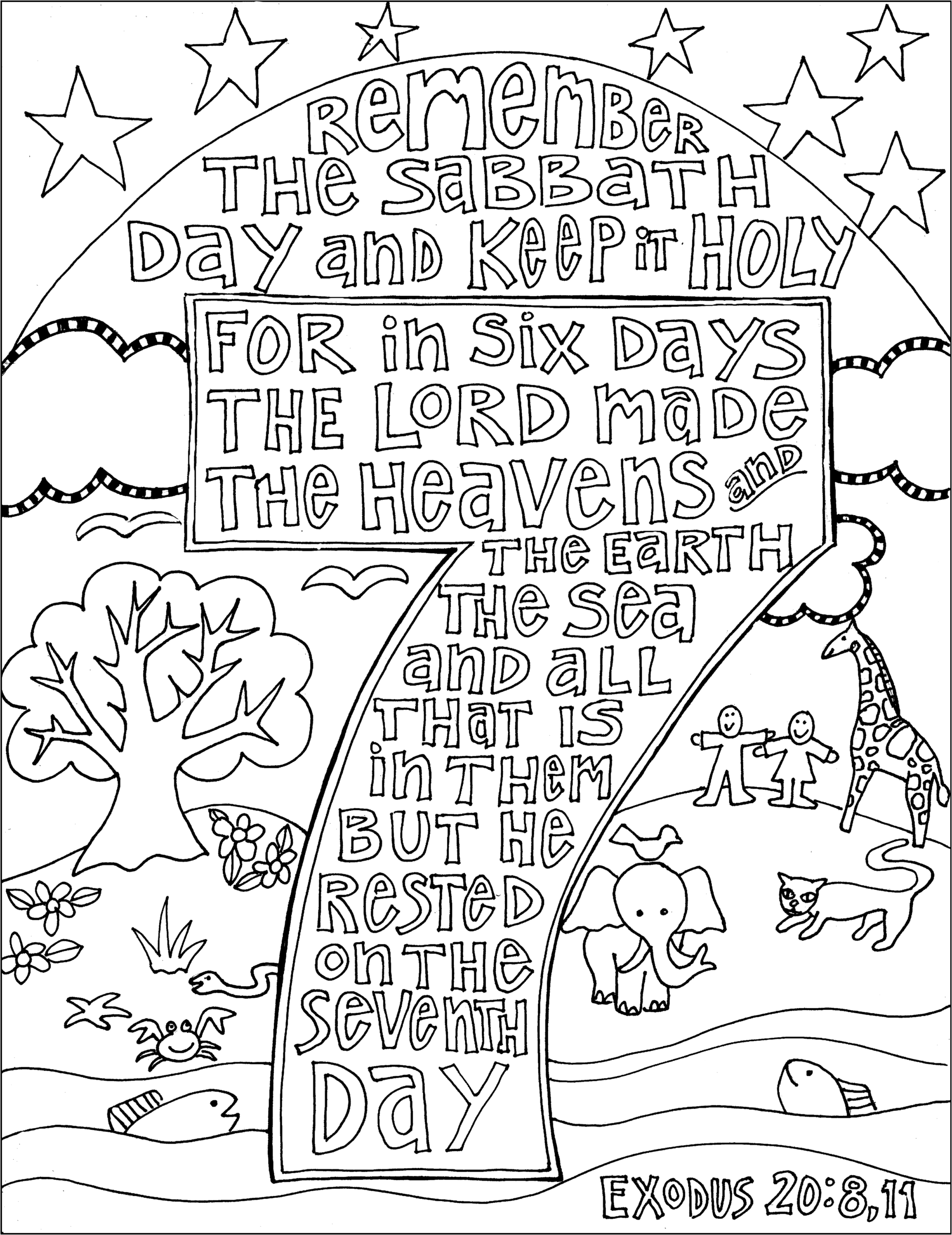 Keep The Sabbath Scripture Doodle Scripture Doodle Bible Coloring Pages Scripture Coloring