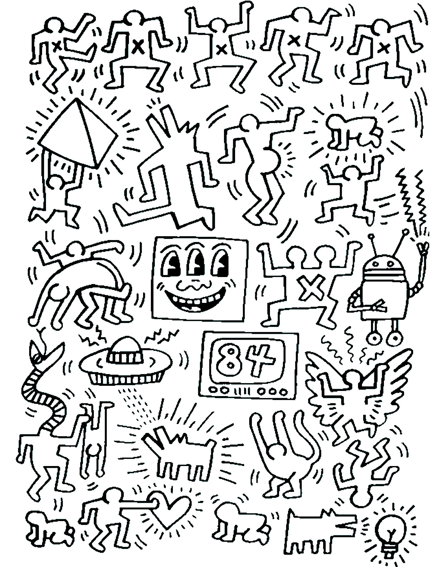 Keith Haring Coloring Pages At GetColorings Free Printable Colorings Pages To Print And Color