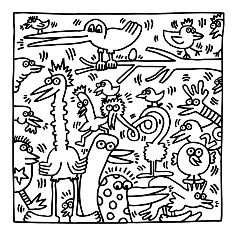 Keith Haring Coloring Pages