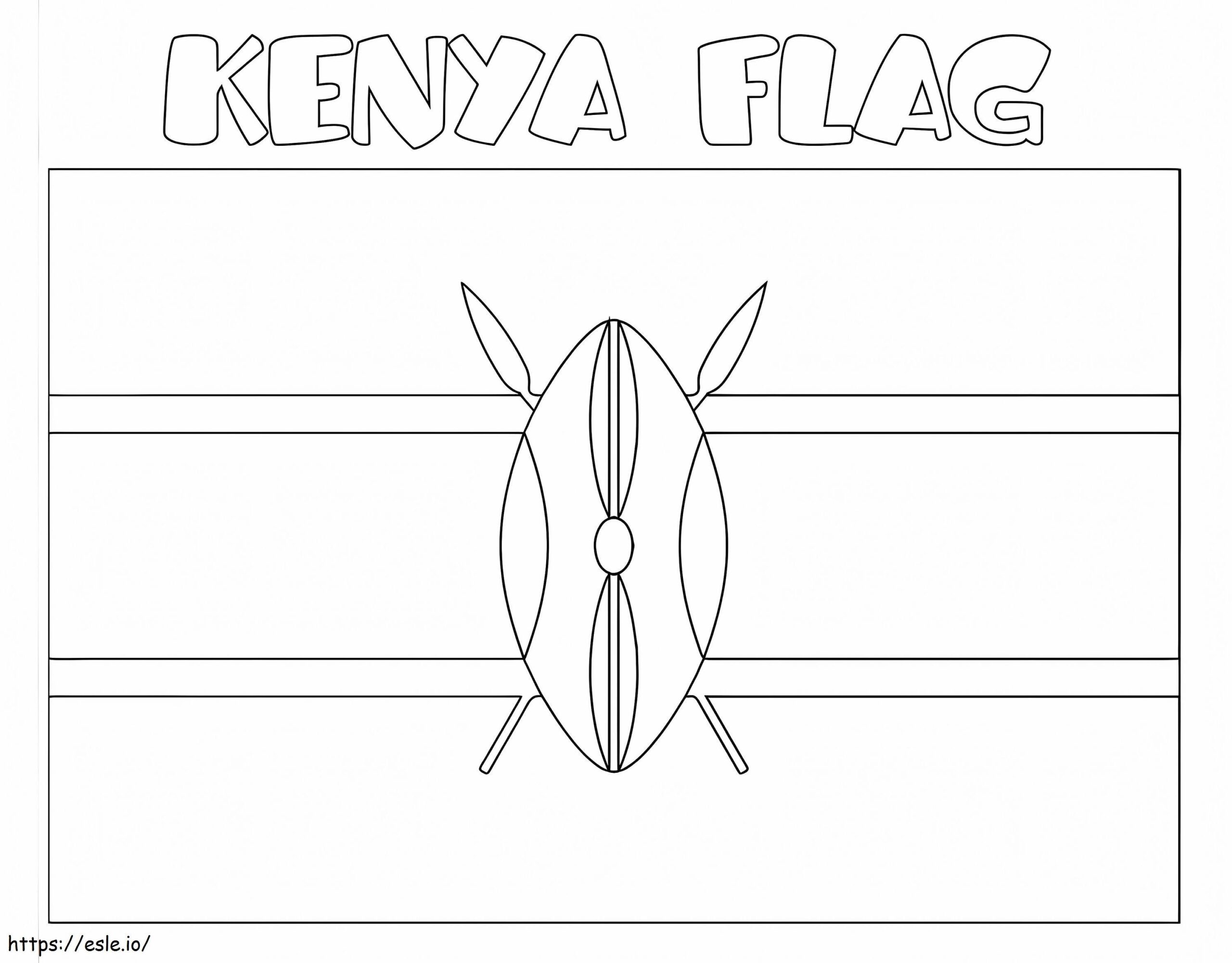 Kenya Flag 1 Coloring Page