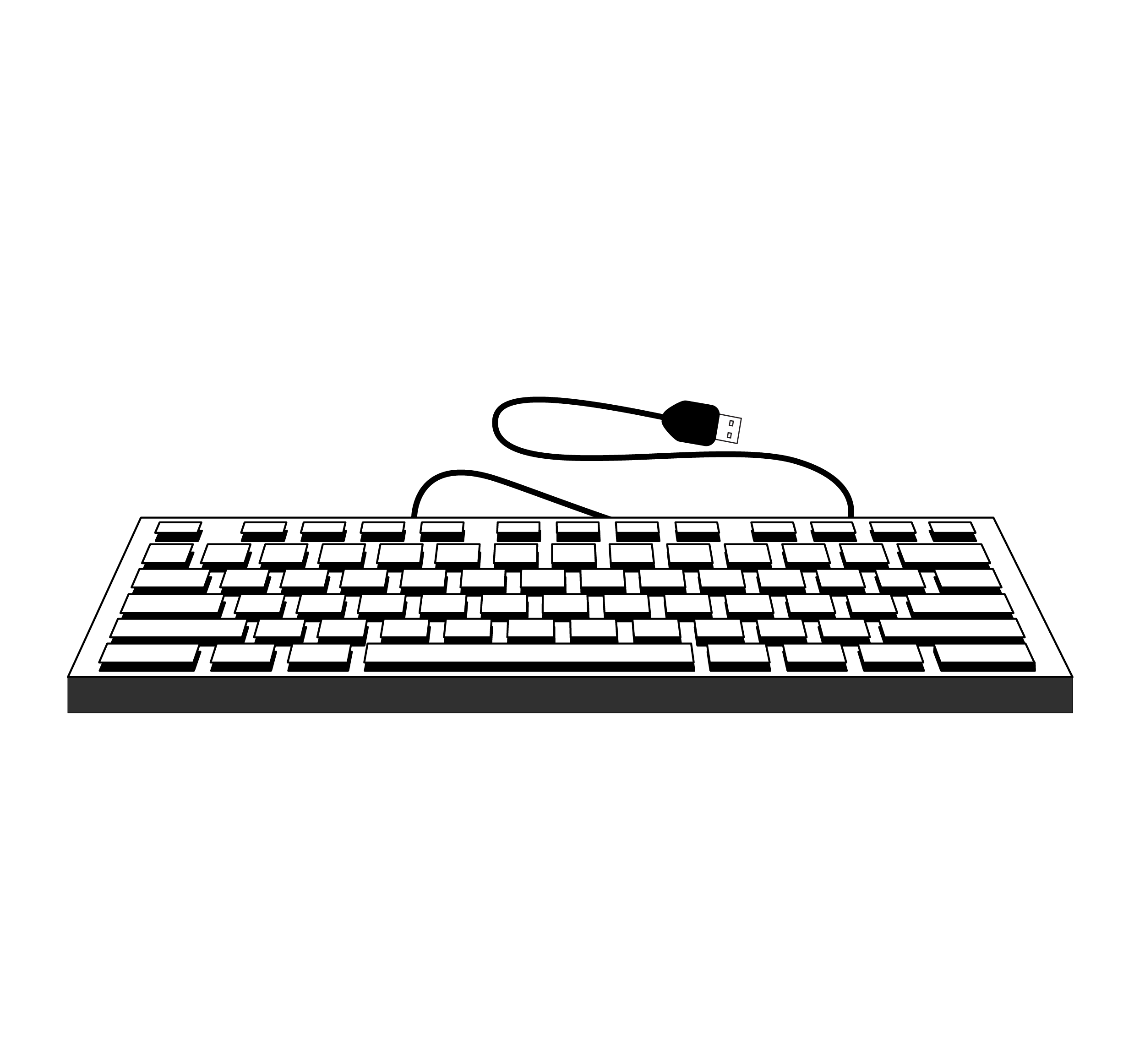 Keyboard Coloring Page PNG MyFreeDrawings