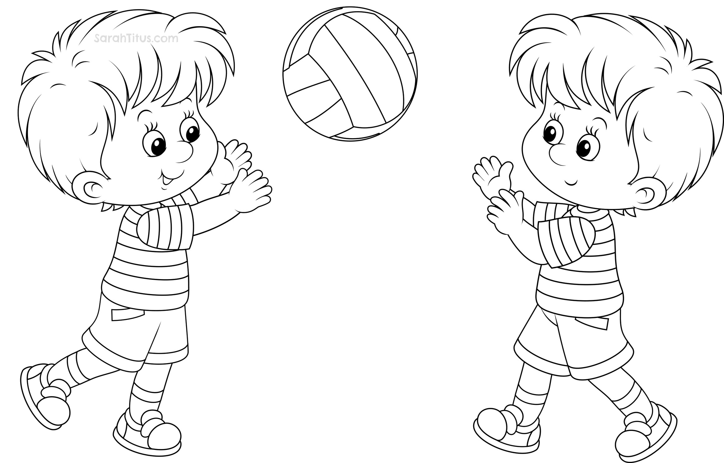 Kids Playing Coloring Pages At GetDrawings Free Download