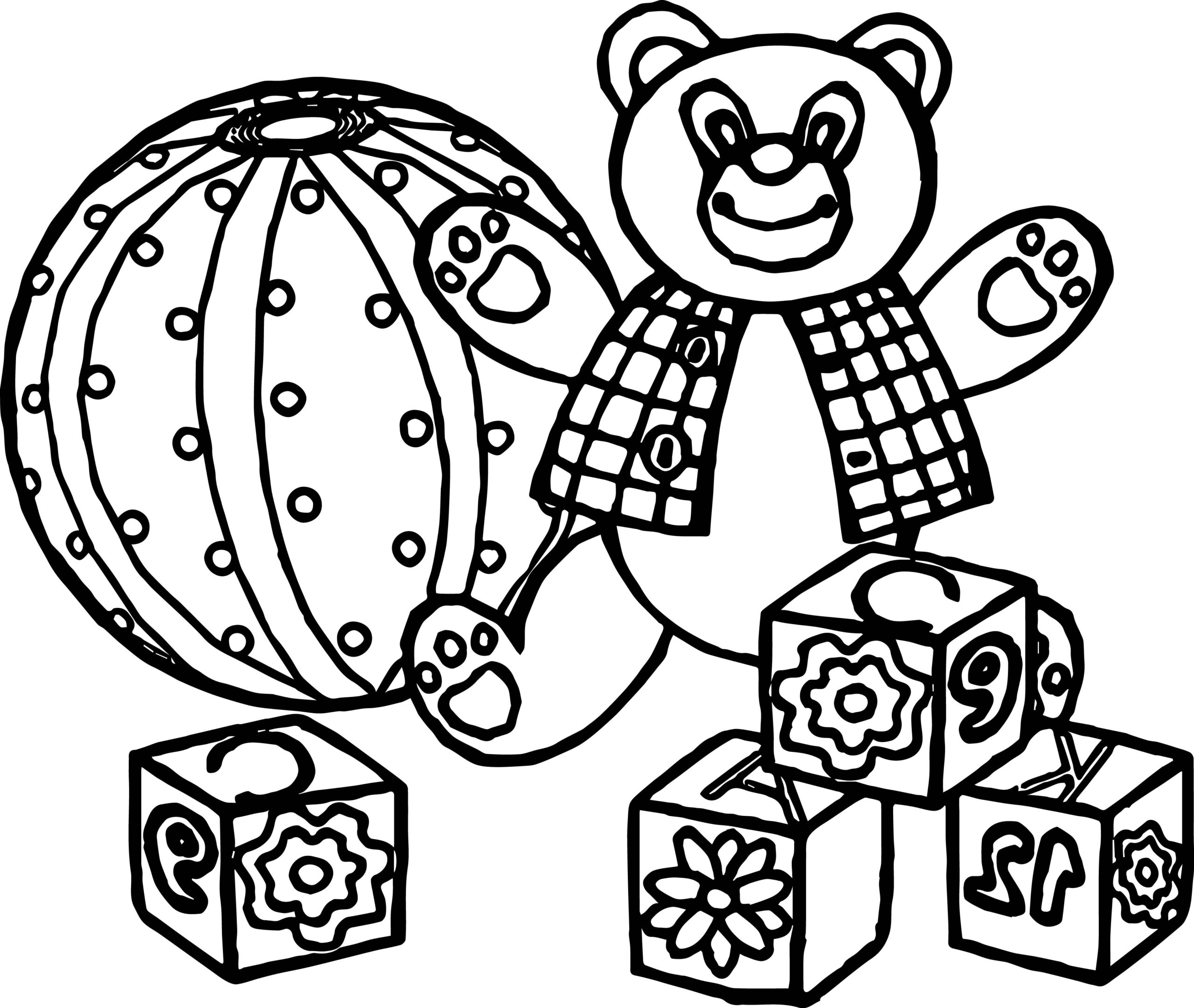 Kids Toys Coloring Page Wecoloringpage