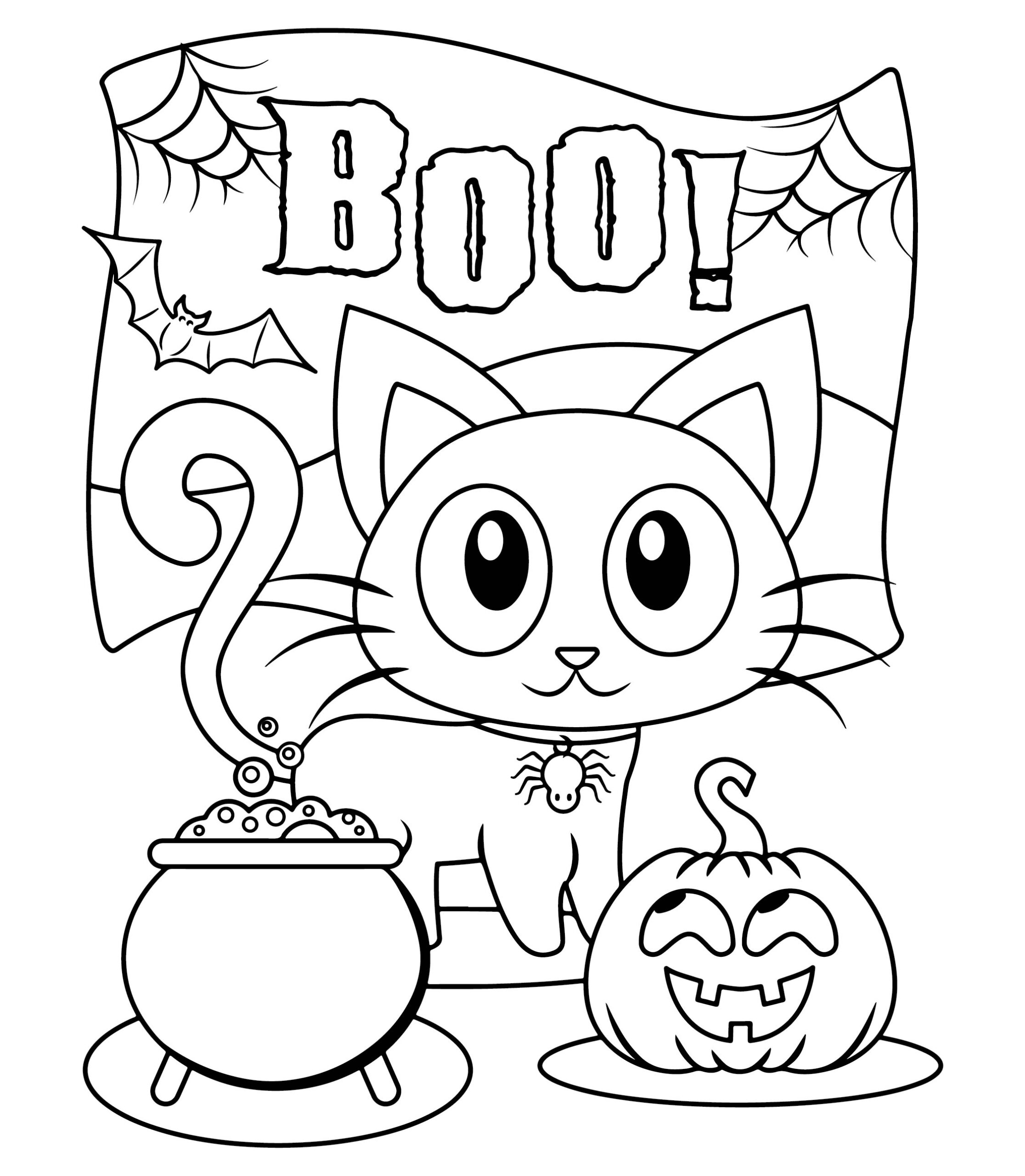 Simple Halloween Coloring Pages