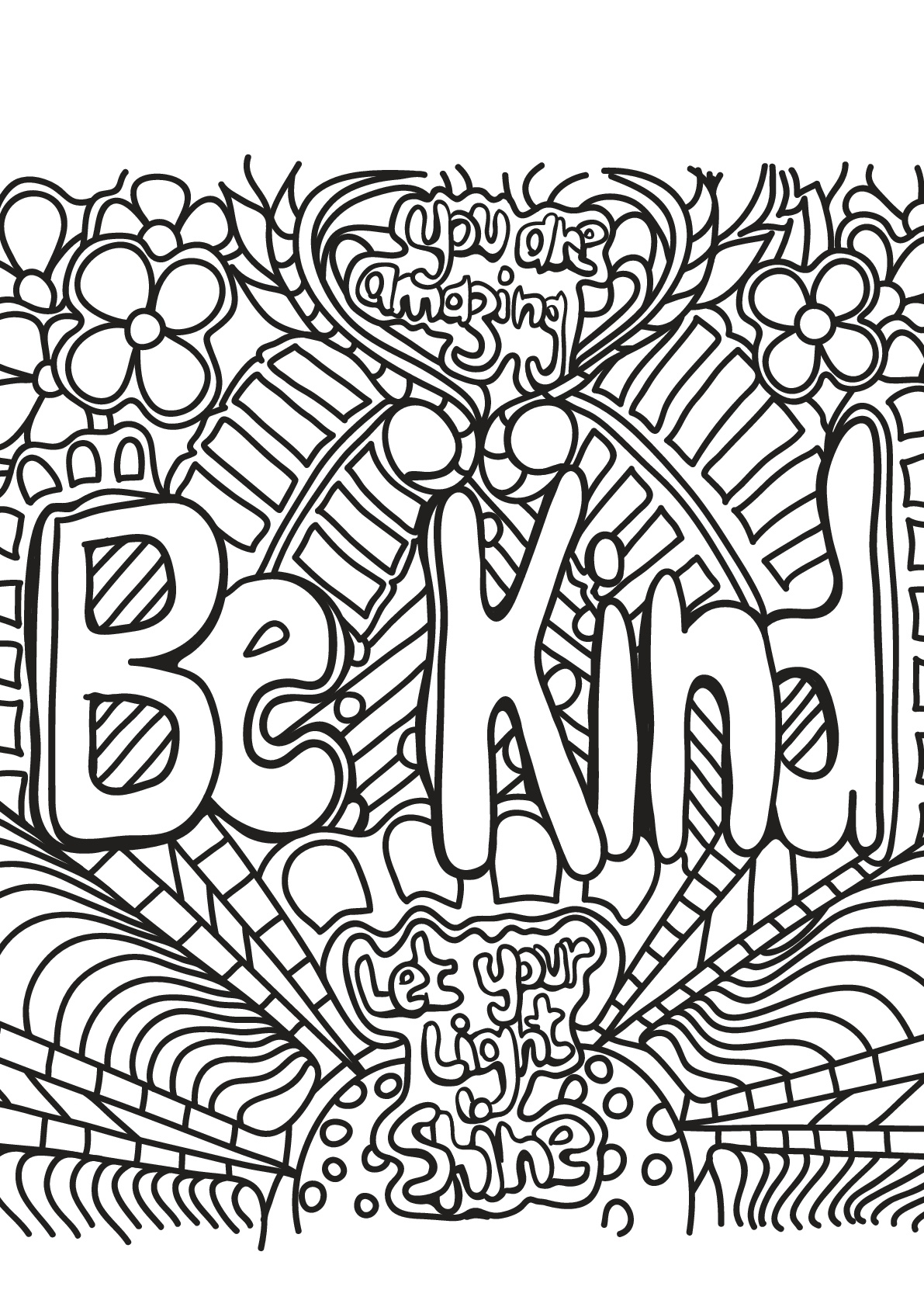 Kindness Coloring Page