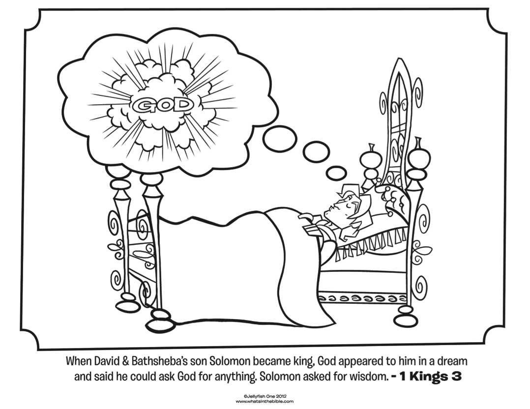 King Solomon Bible Coloring Pages What S In The Bible