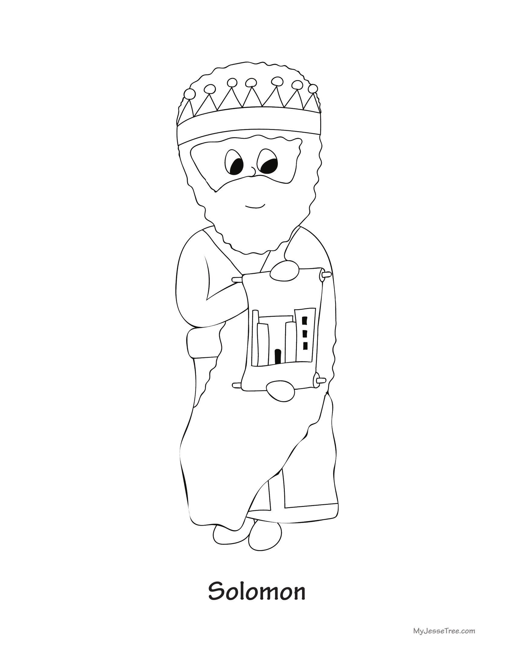 King Solomon Coloring Pages Printable Sketch Coloring Page