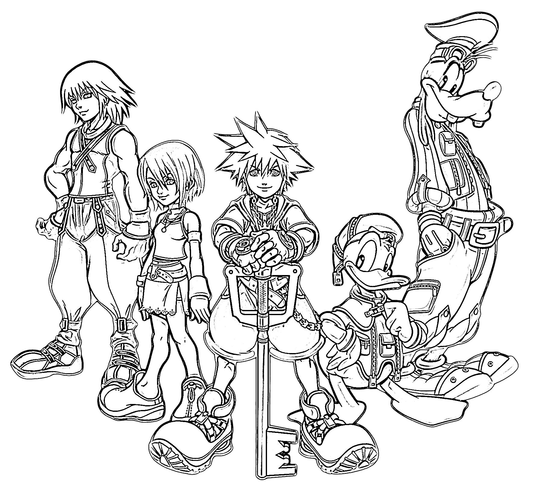 Kingdom Hearts Sheets Coloring Pages
