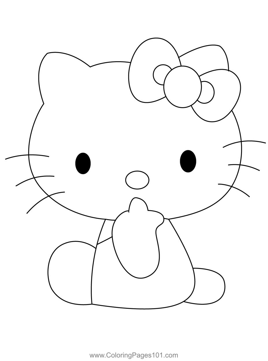 Kitty Coloring Page For Kids Free Hello Kitty Printable Coloring Pages Online For Kids