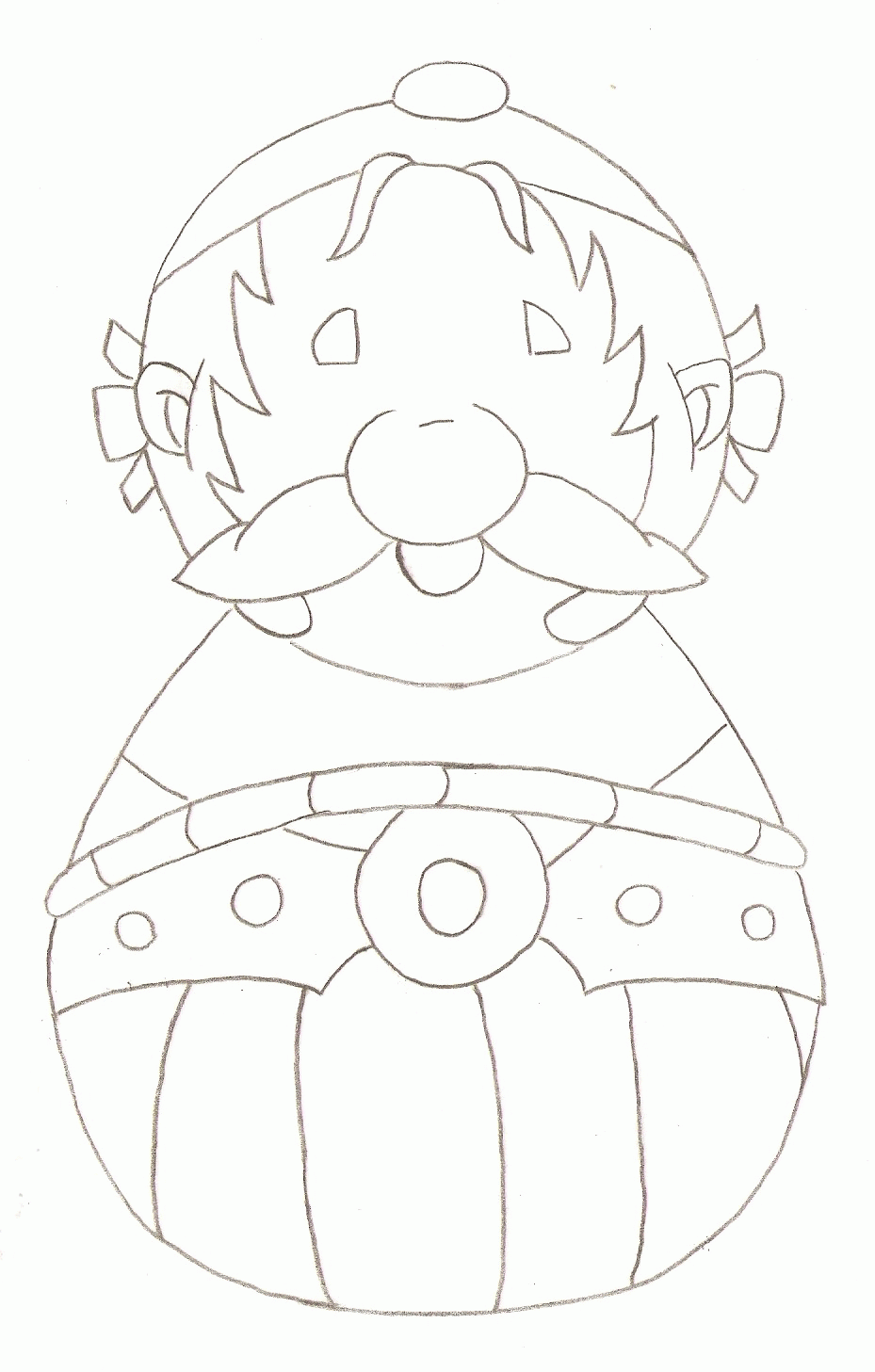 Kokeshi Coloriage Patchwork Fantoches Desenhos
