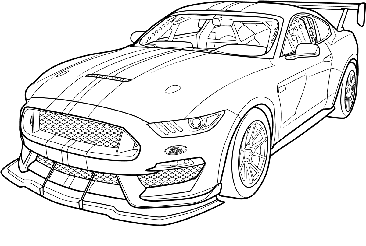 Kolorowanka Ford Mustang Do Druku I Online