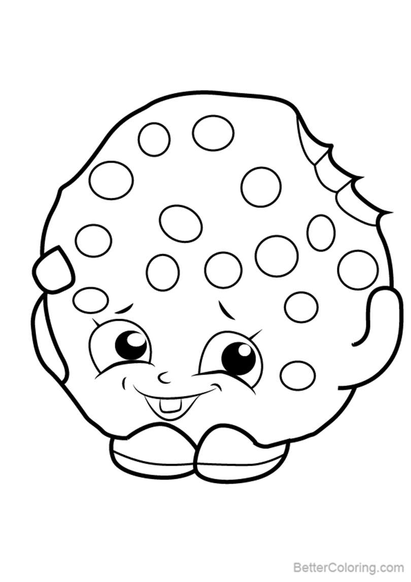 Kooky Cookie From Shopkins Coloring Pages Free Printable Coloring Pages