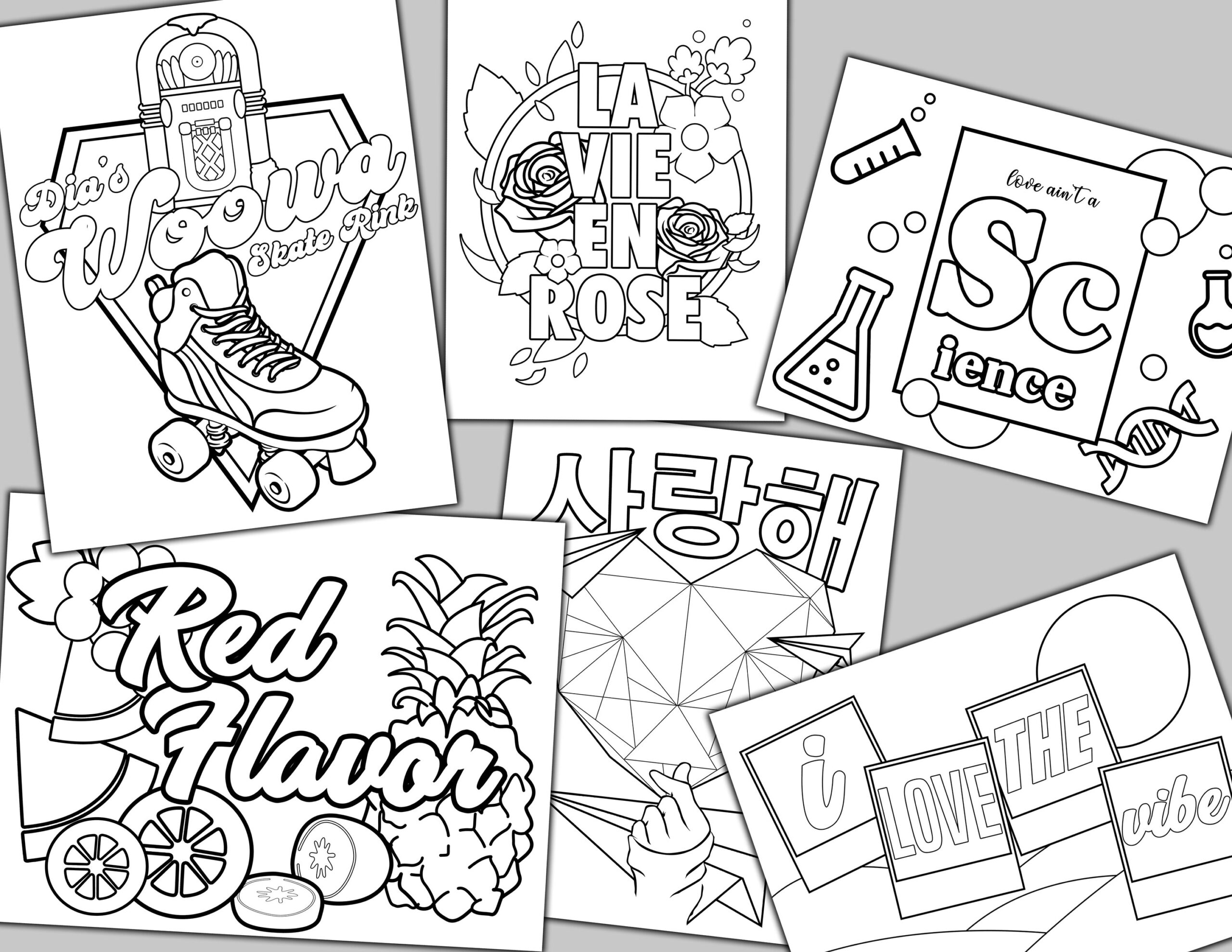 KPOP Coloring Pages 1 Digital Copy Etsy