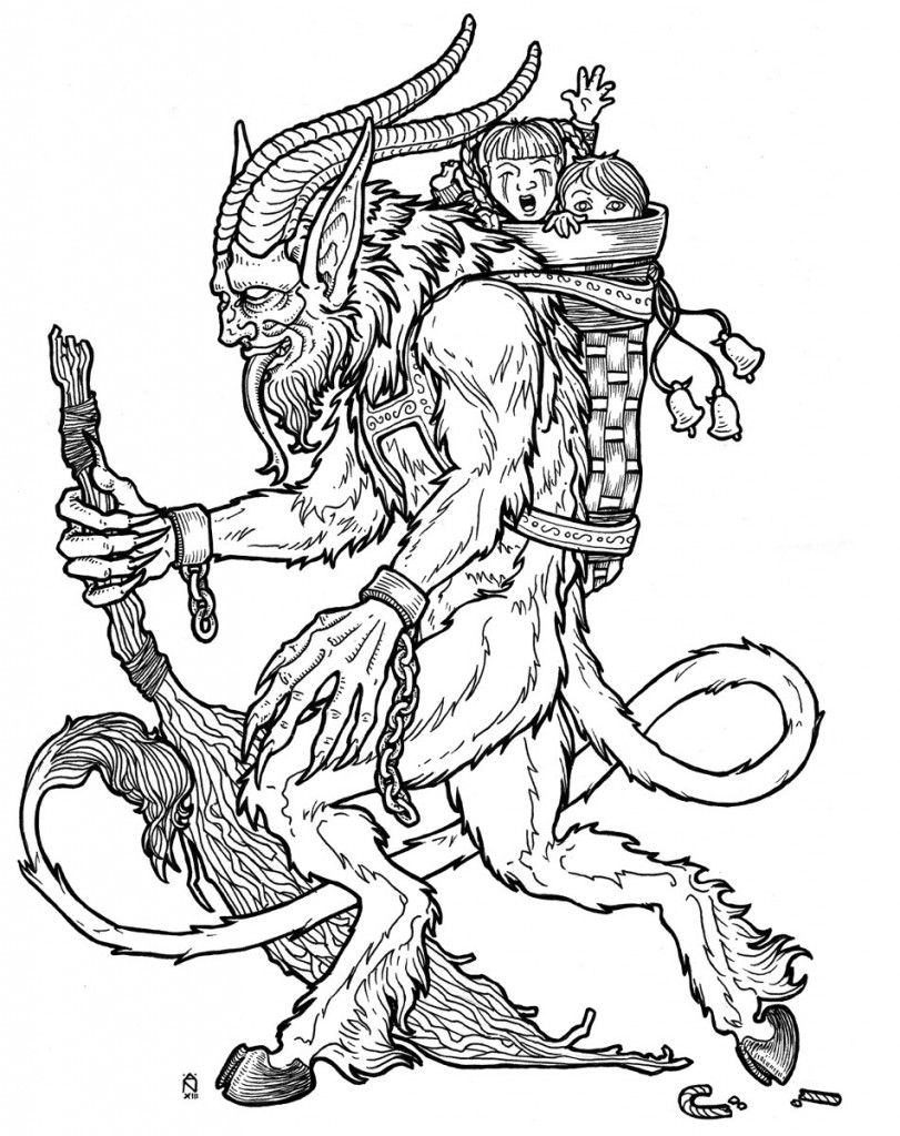 Krampus Coloring Pages