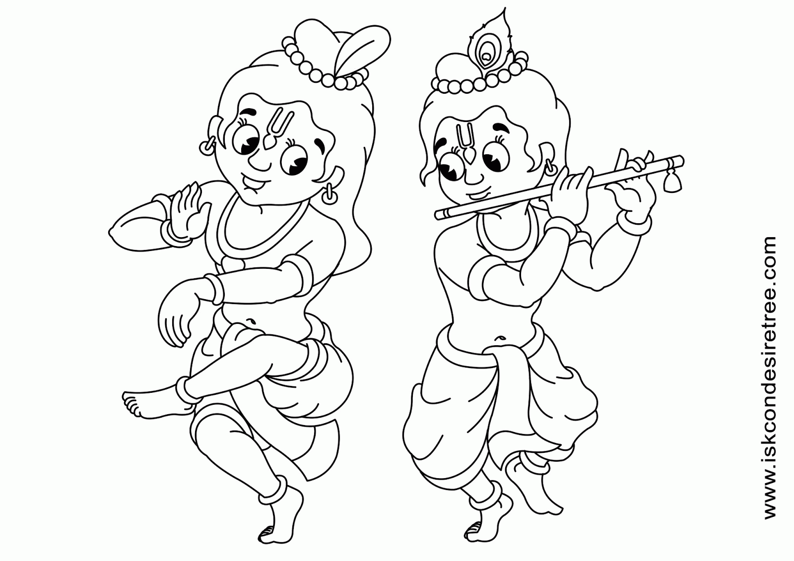 Krishna Coloring Page Coloring Home