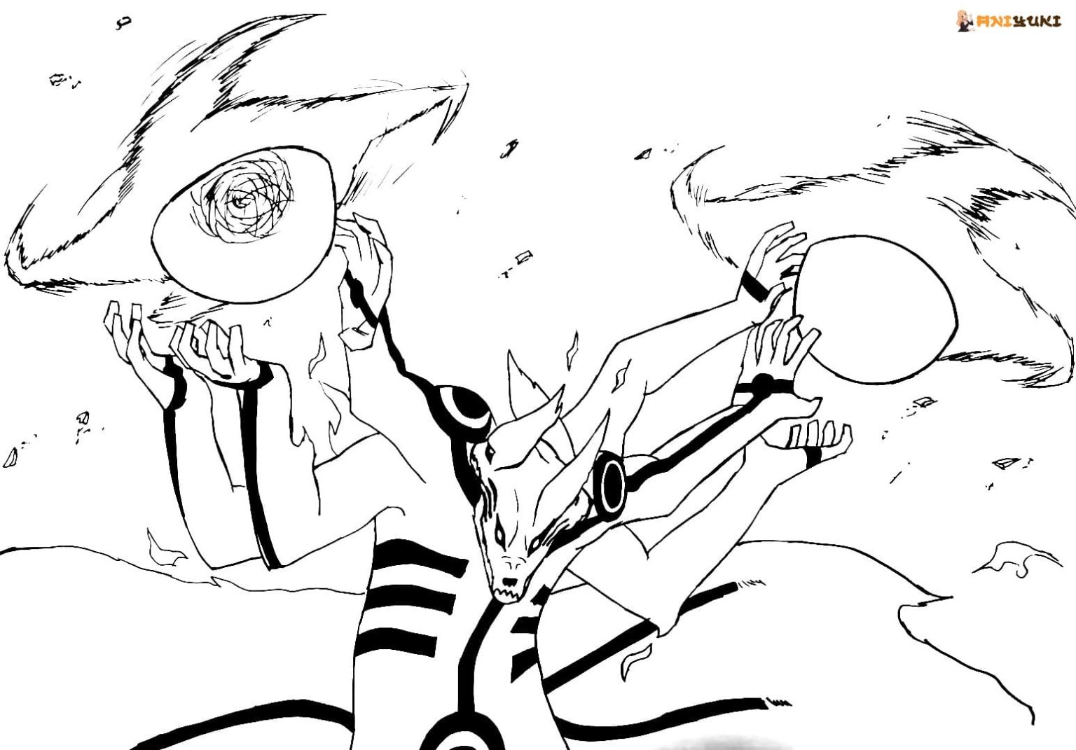 Kurama Coloring Pages Free Printable Coloring Pages