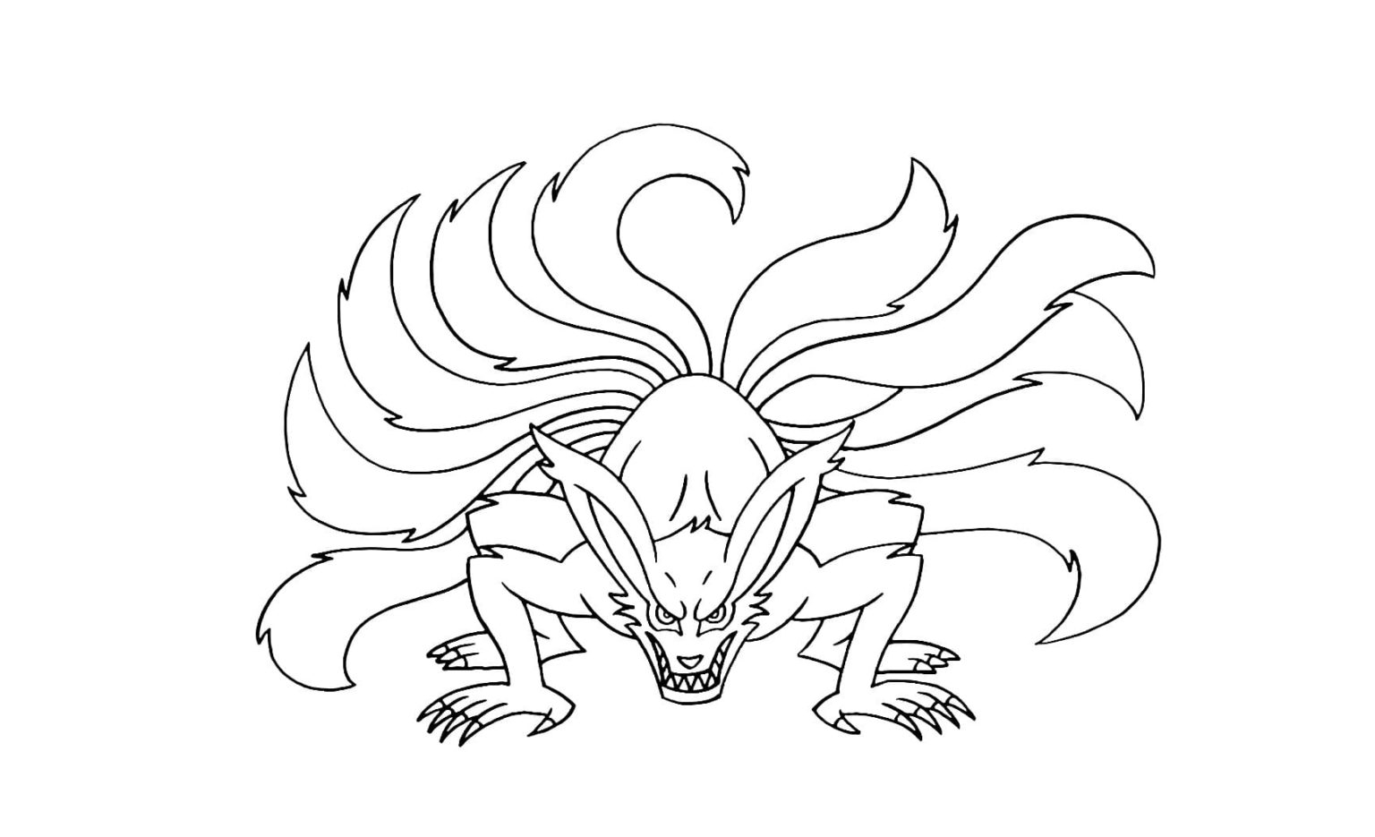 Kurama Coloring Pages Free Printable Coloring Pages