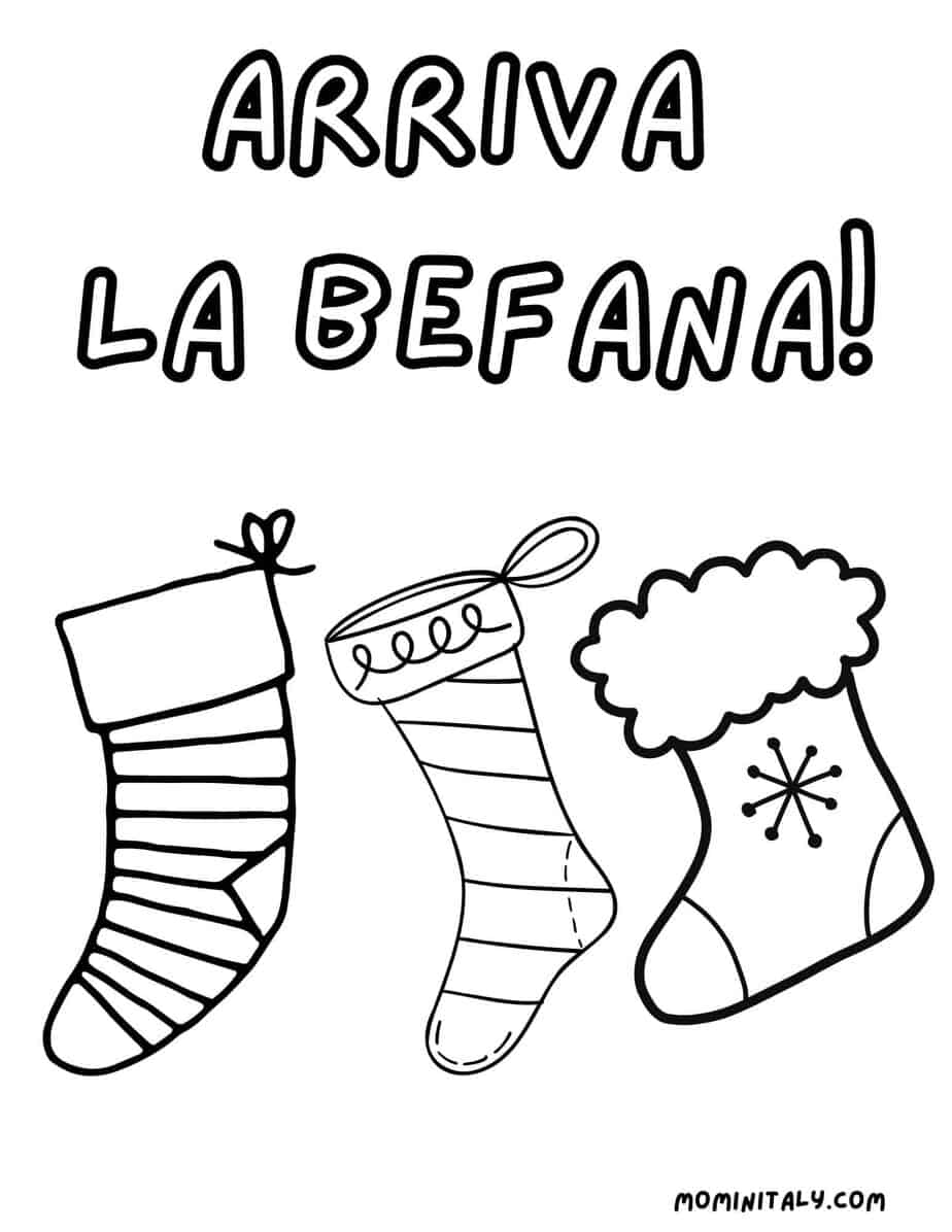 La Befana Italys Christmas Witch Coloring Pages Sketch Coloring Page