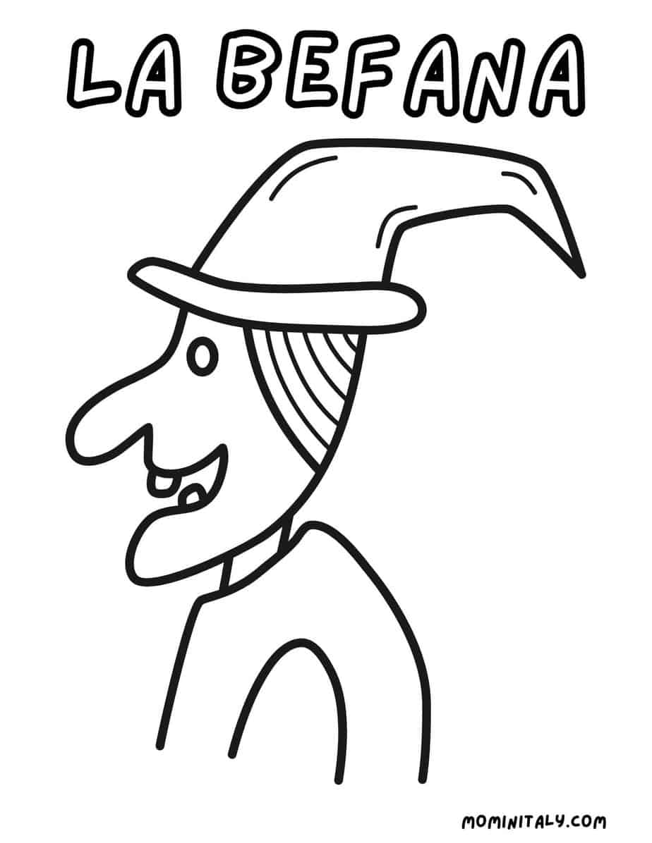 La Befana Italys Christmas Witch Coloring Pages Sketch Coloring Page