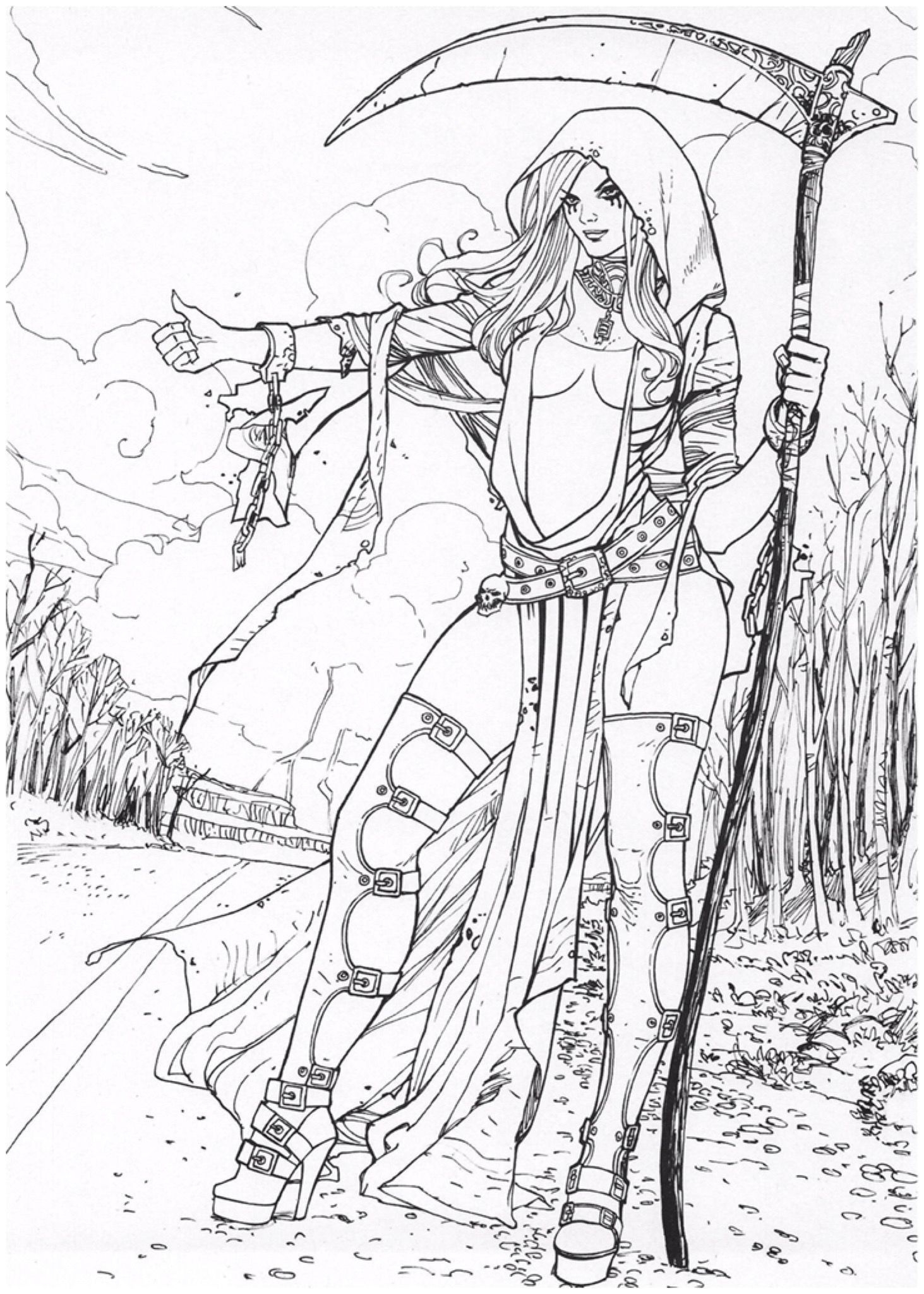 Lady Death Coloring Pages