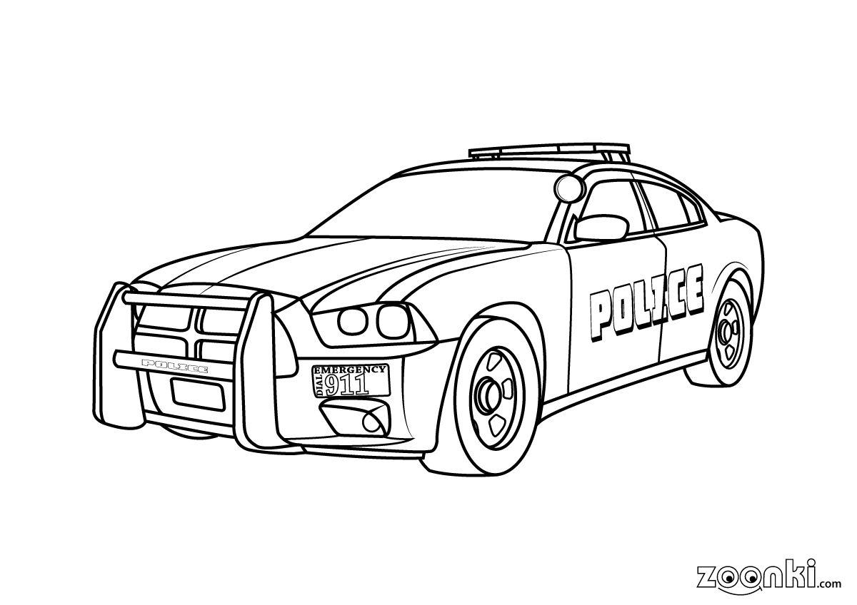 Lamborghini Cop Car Coloring Pages