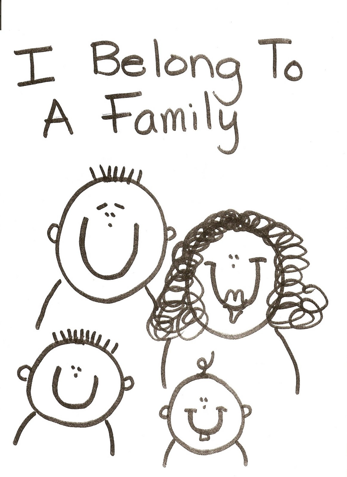 LDS Nursery Color Pages 23 I Belong To A Family