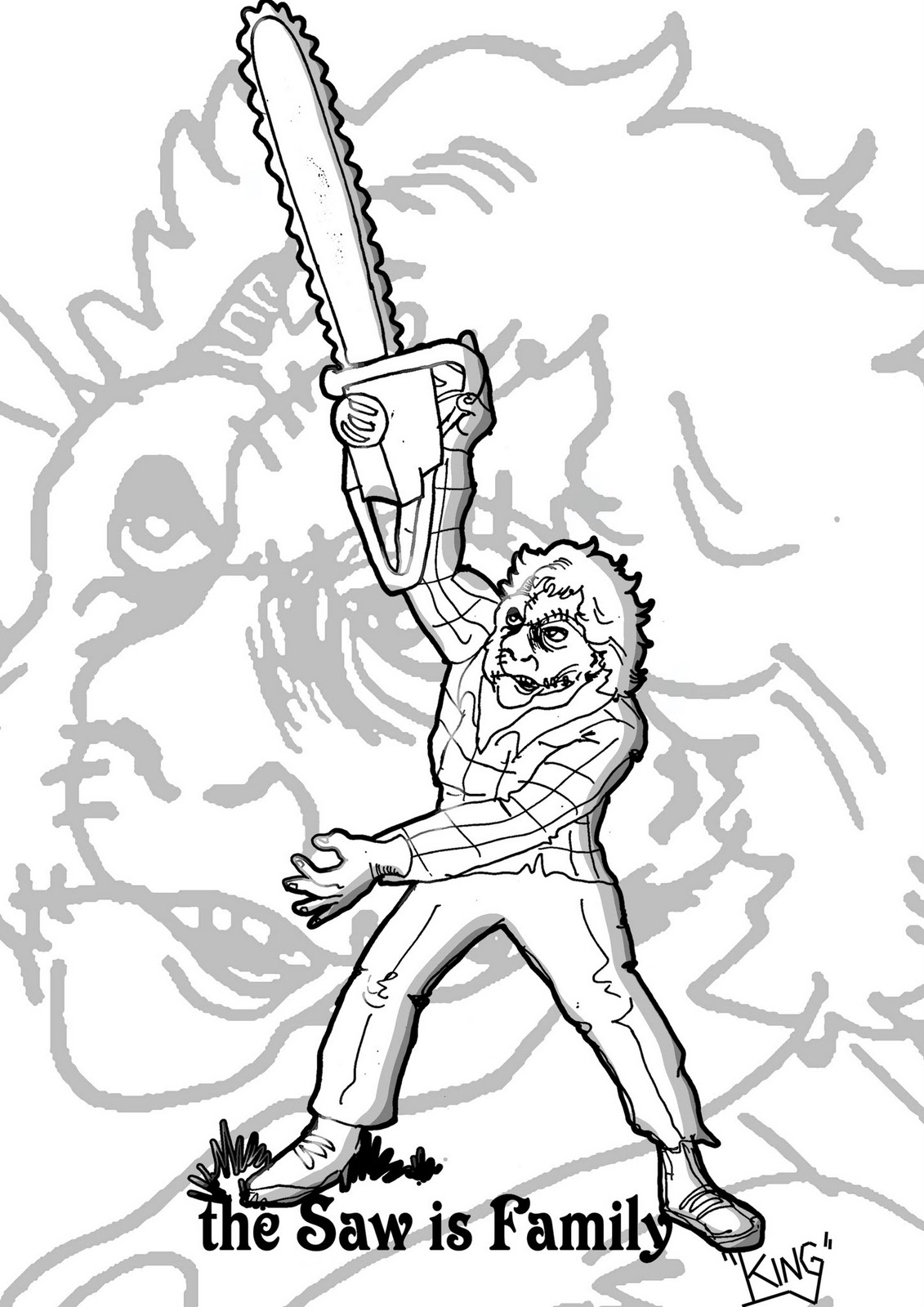 Leatherface Pages Coloring Pages