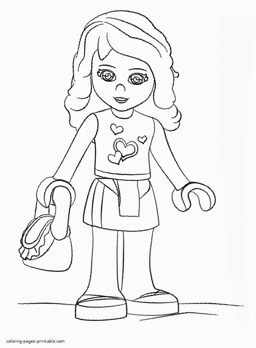 Lego Girl Coloring Pages