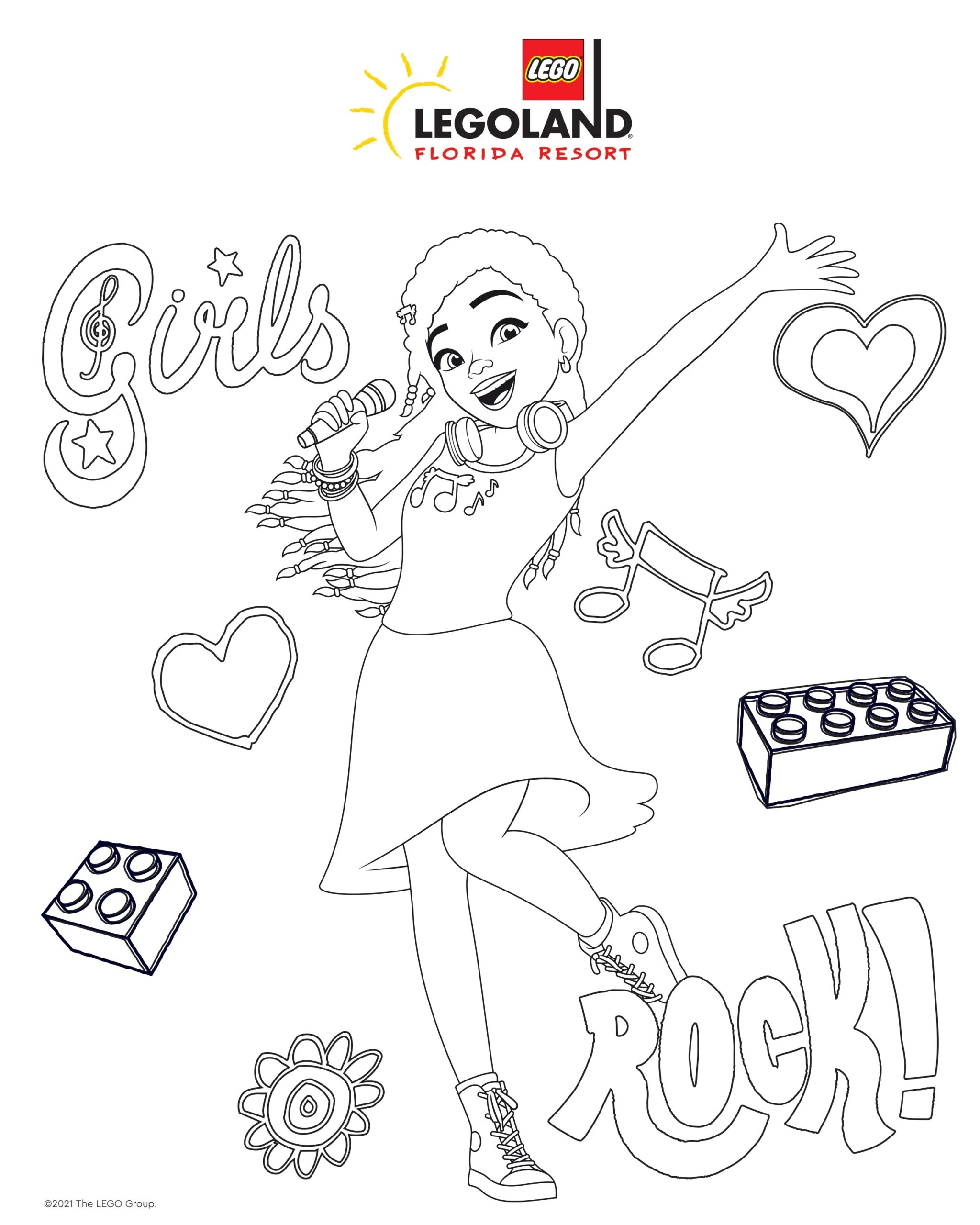 Lego Girl Coloring Pages