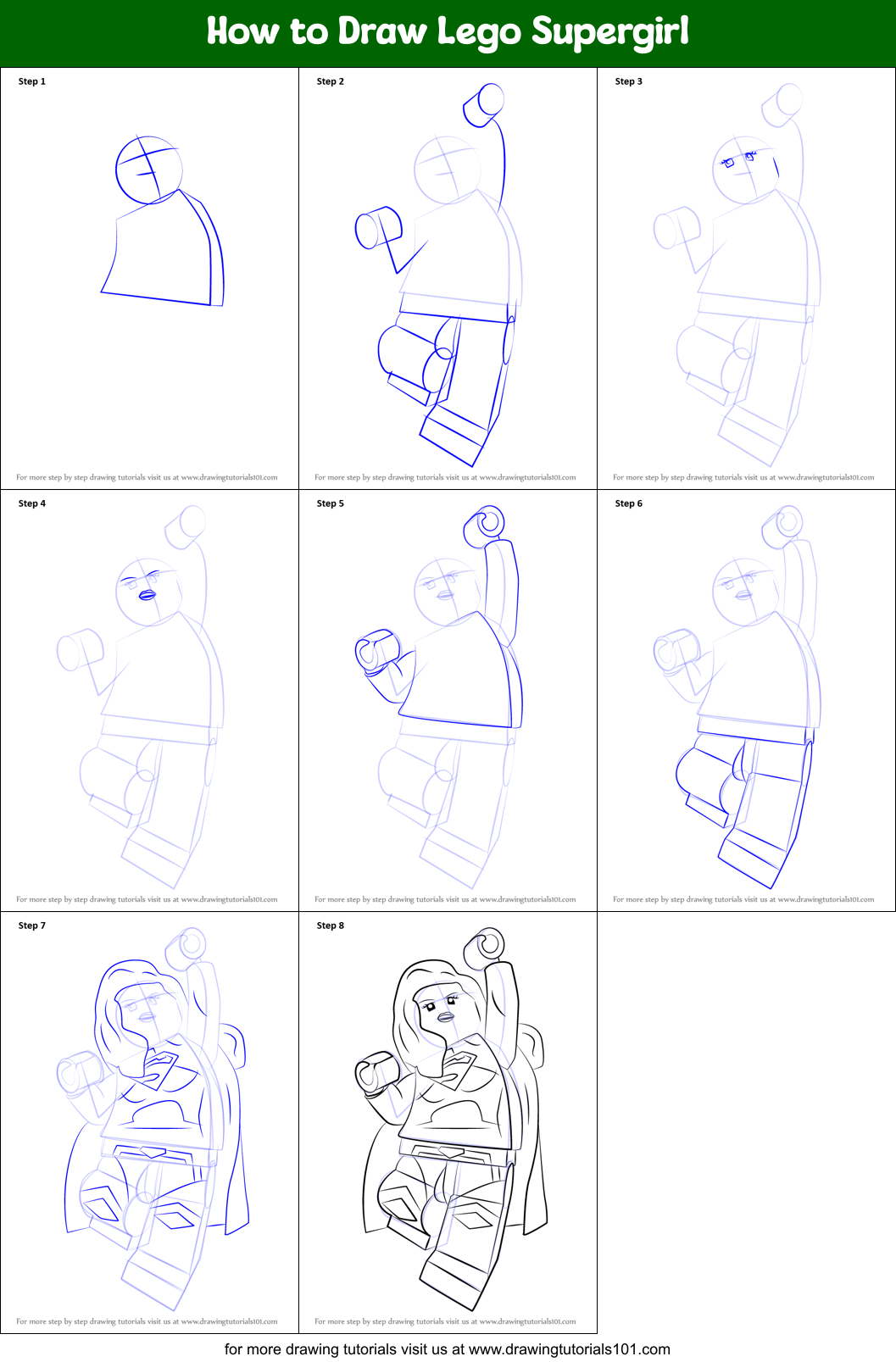 Lego Supergirl Coloring Pages