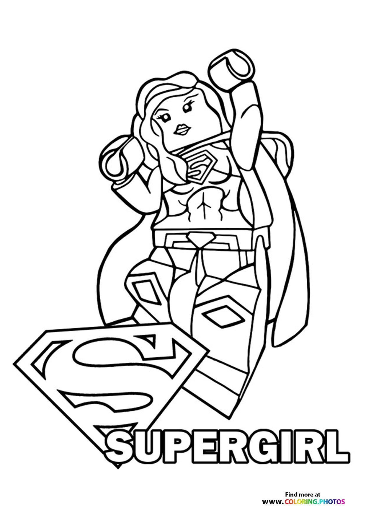 Lego Supergirl Coloring Pages For Kids