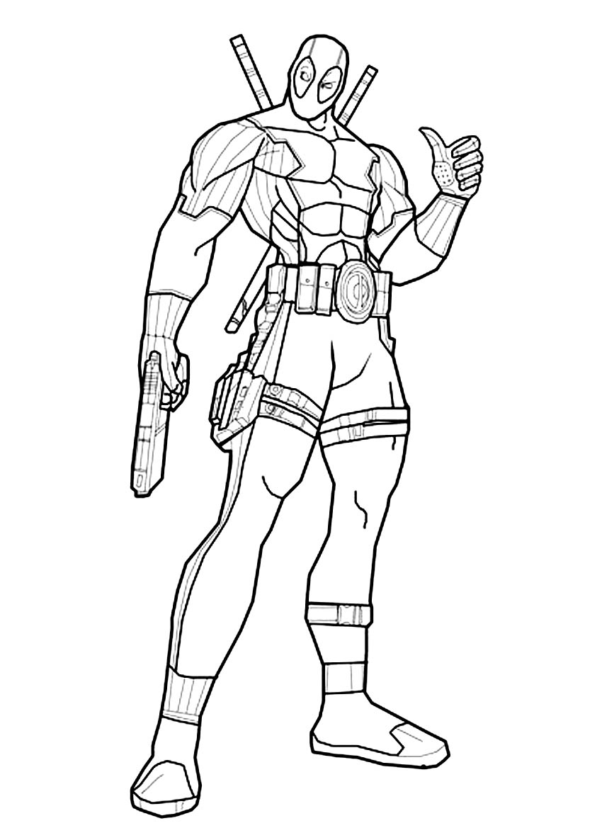 Lego Superheroes Coloring Pages Deadpool