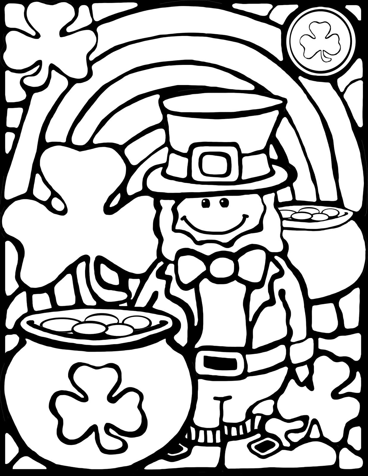 Leprechaun Coloring Page Free Printable