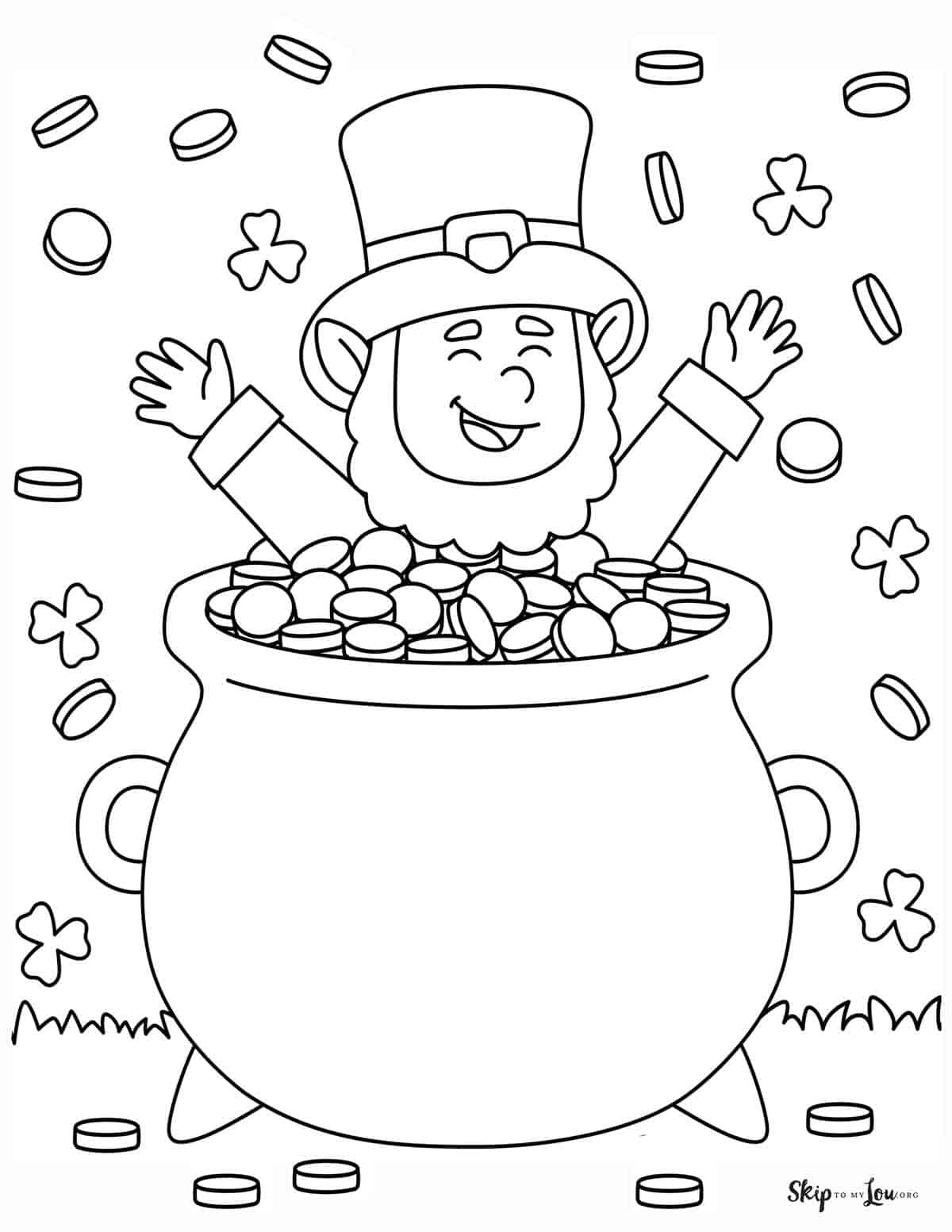 Leprechaun Coloring Pages Free